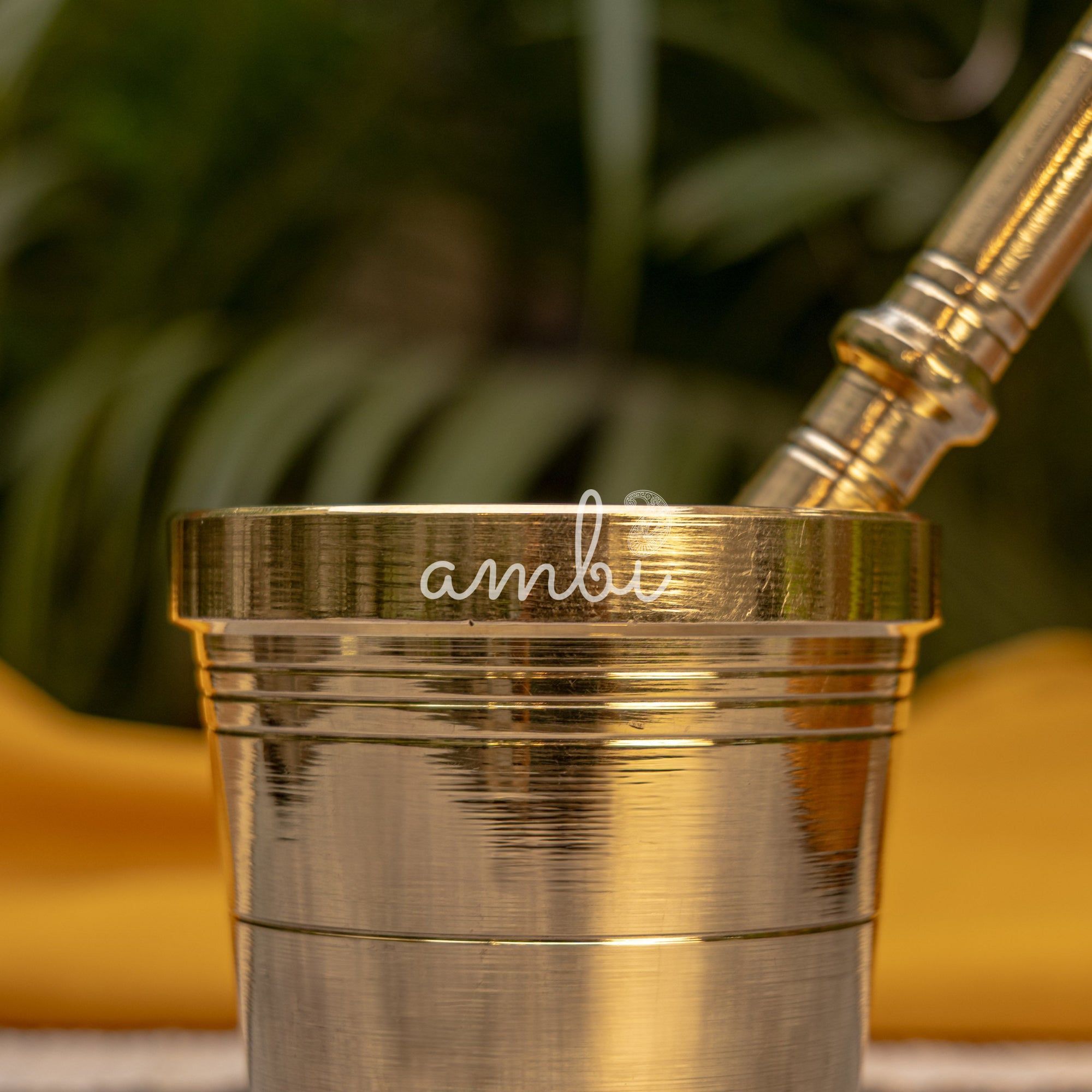 Ambi Brass Utensils Mortar and Pestle (Imamdasta)
