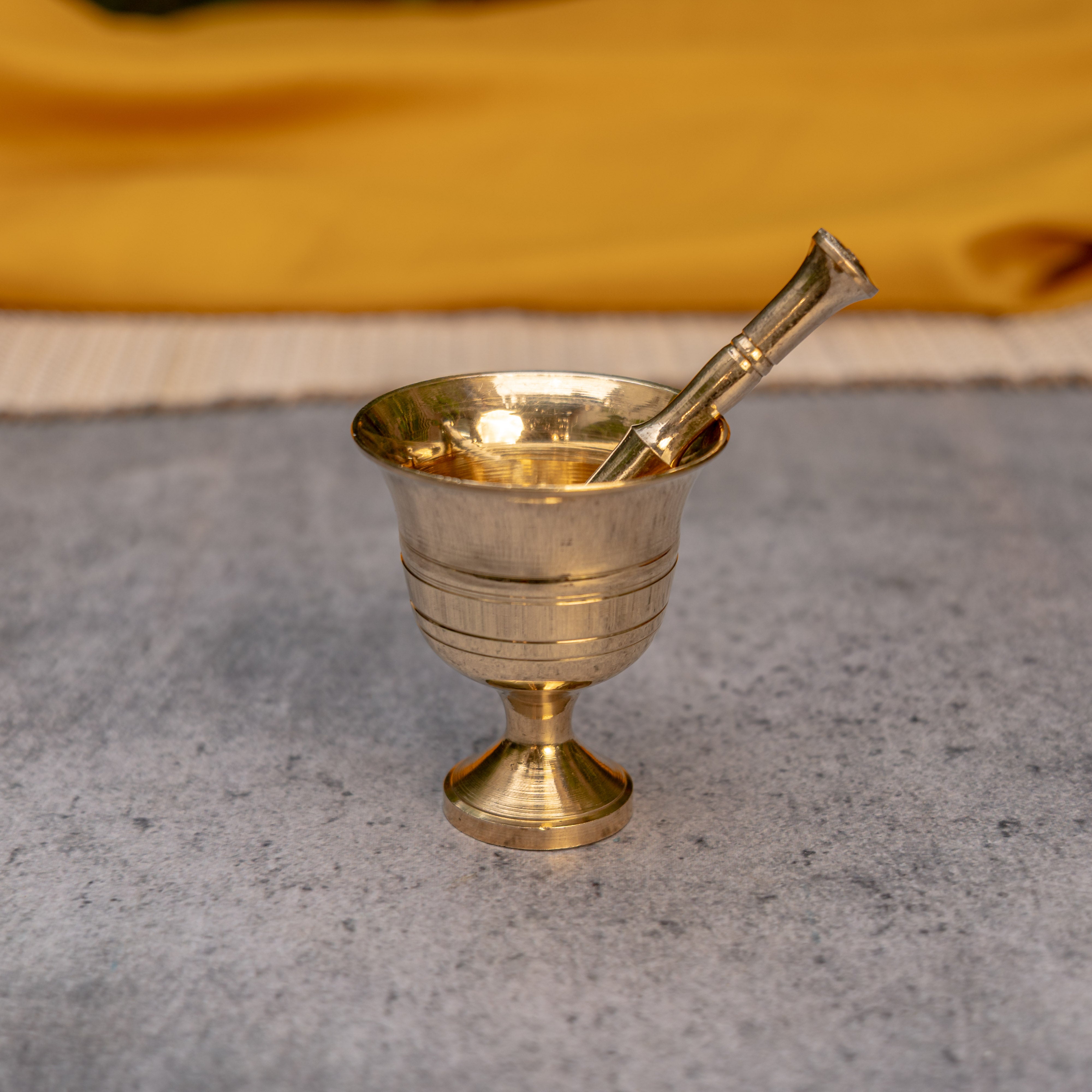 Pure Brass Mini Imam Dasta/Mortar and Pestle Set
