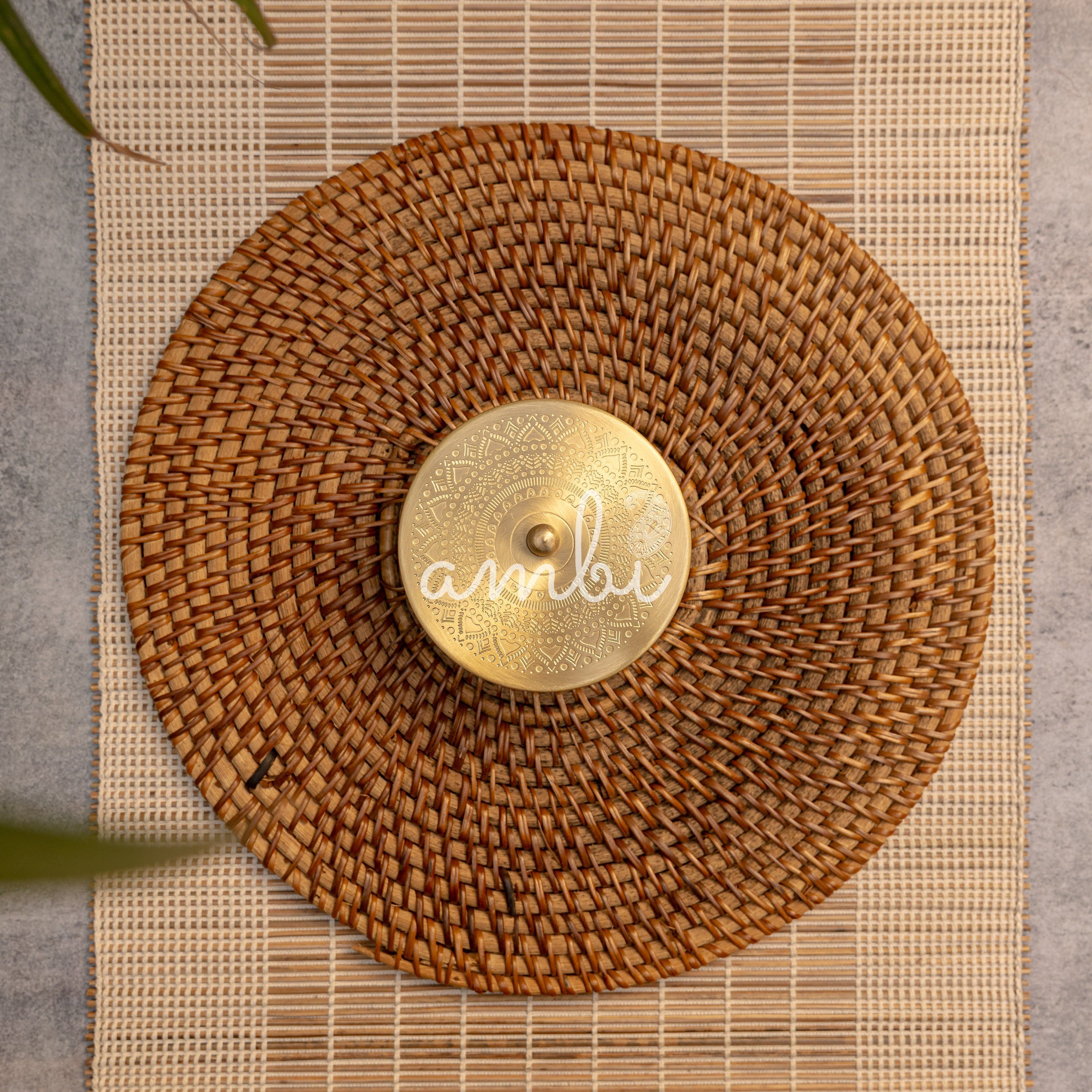 Pure Brass Small Nut / Trinket Jar Box - 3.5 inches Diameter - Mandala Design