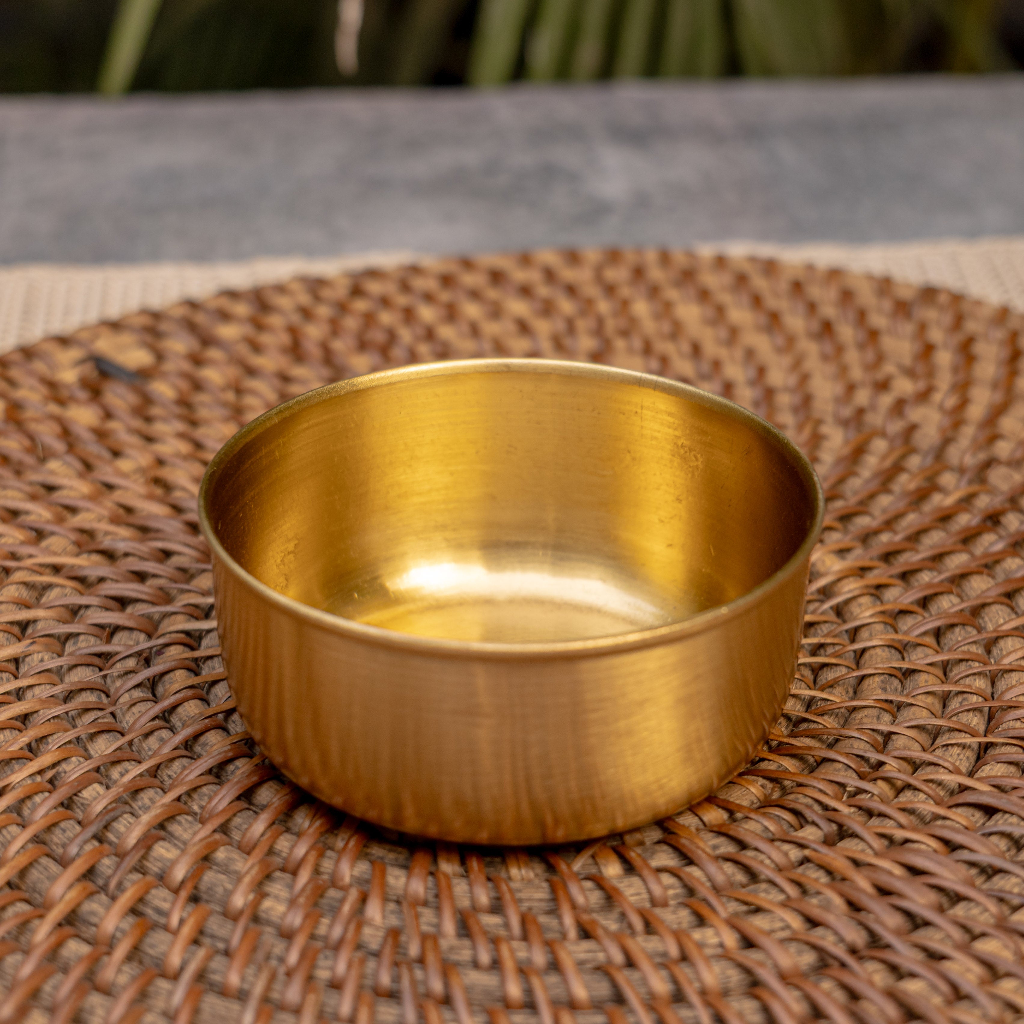 Pure Brass Small Nut / Trinket Jar Box - 3.5 inches Diameter - Mandala Design