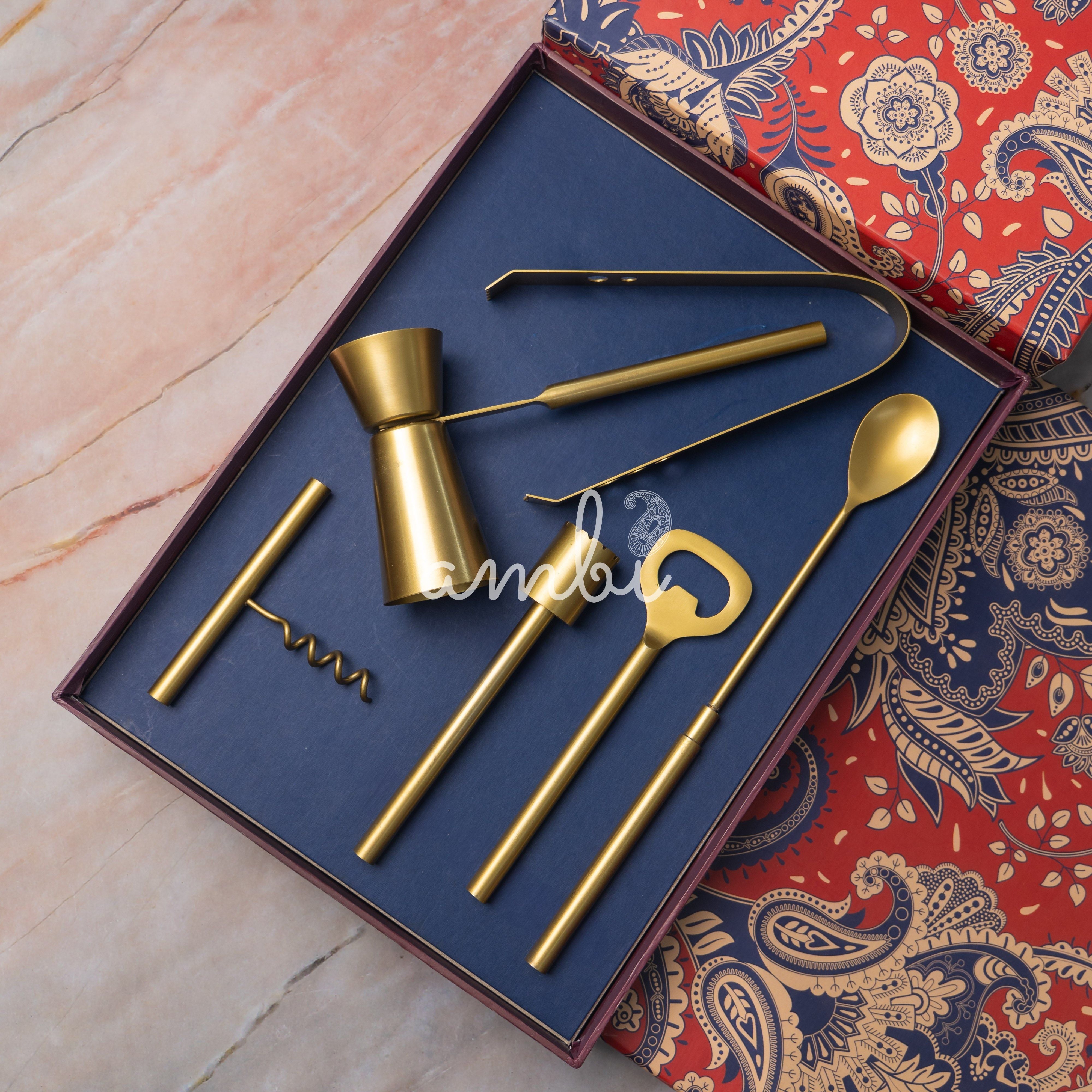 Ambi Pure Brass Bar Tool Set 6 Pcs