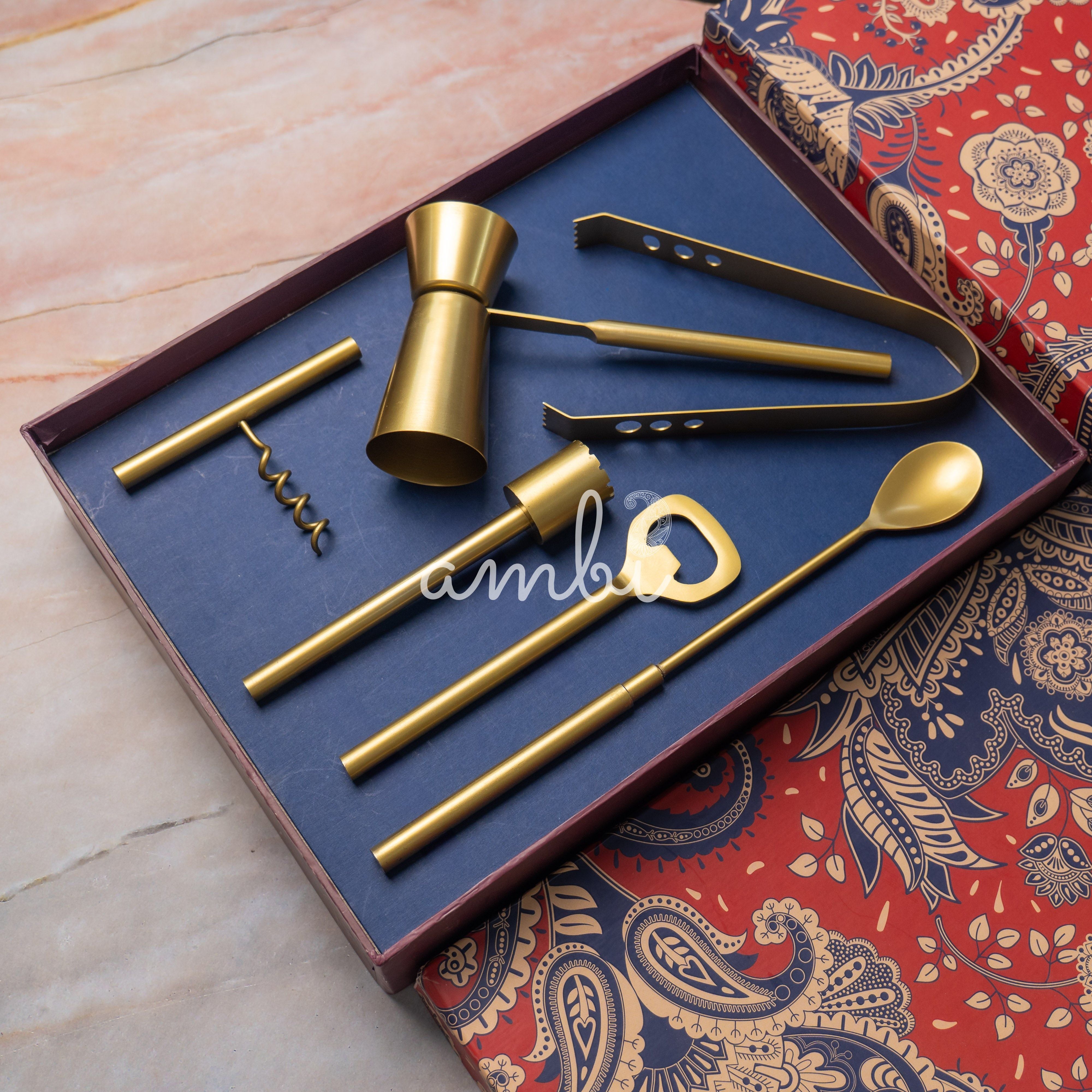 Ambi Pure Brass Bar Tool Set 6 Pcs