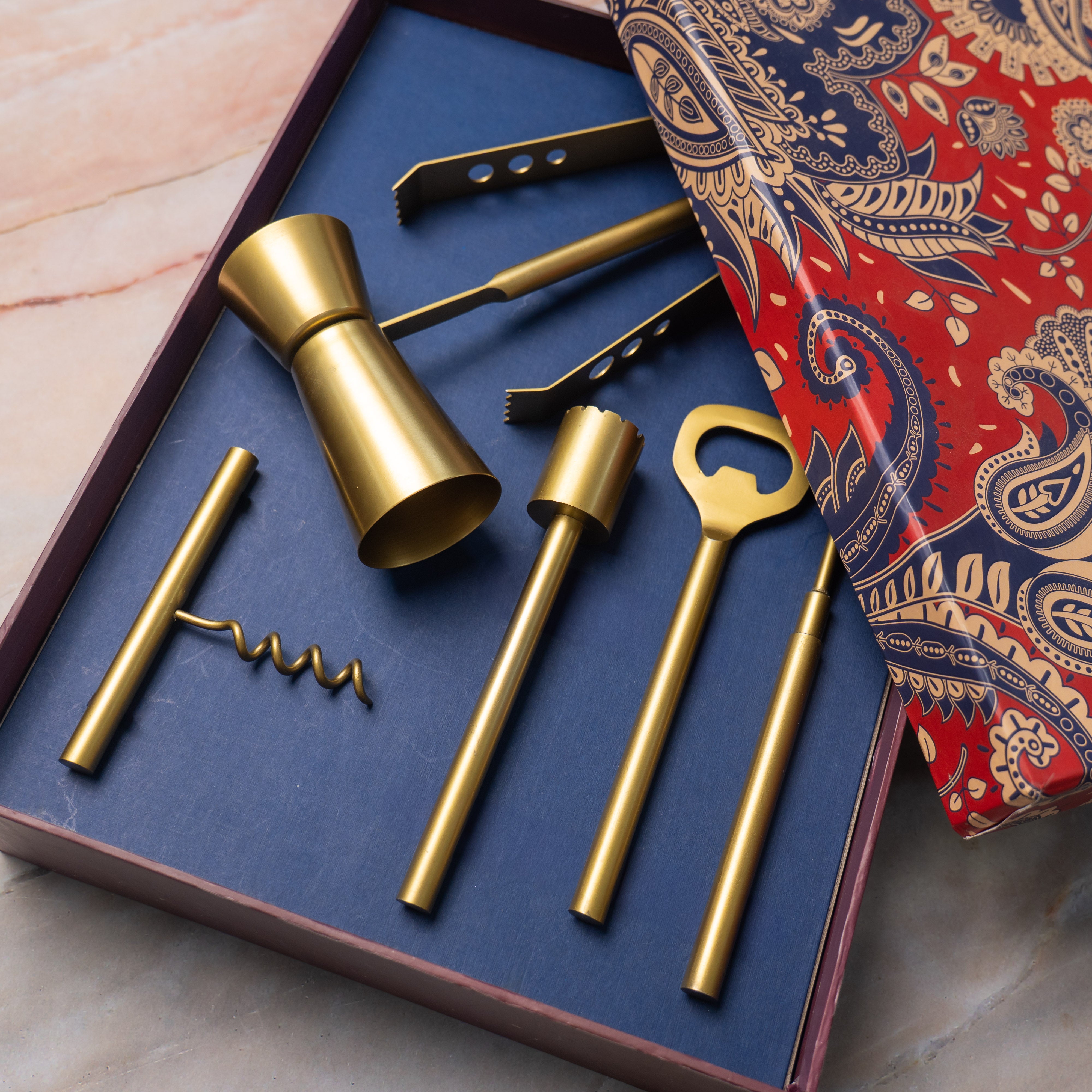 Ambi Pure Brass Bar Tool Set 6 Pcs