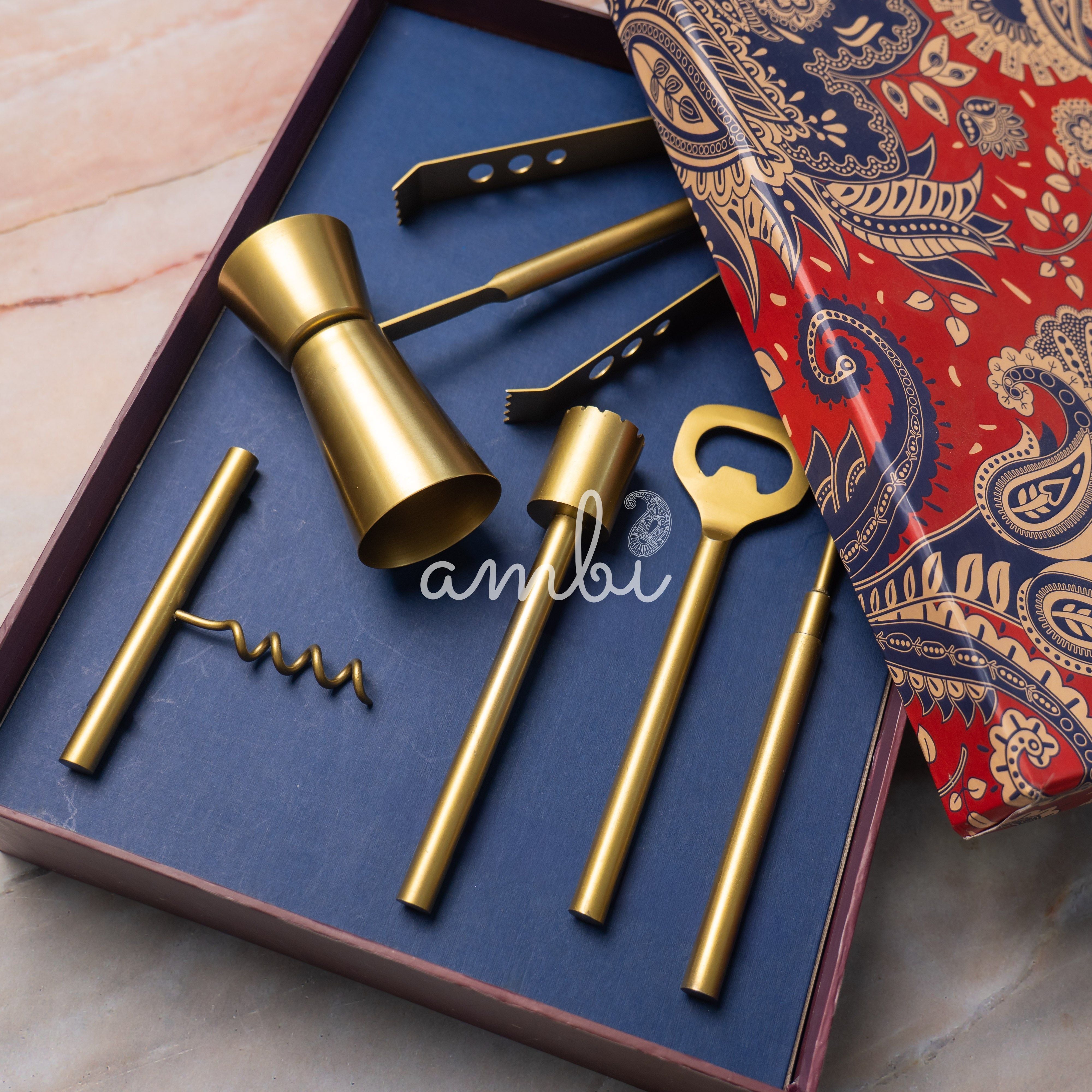 Ambi Pure Brass Bar Tool Set 6 Pcs