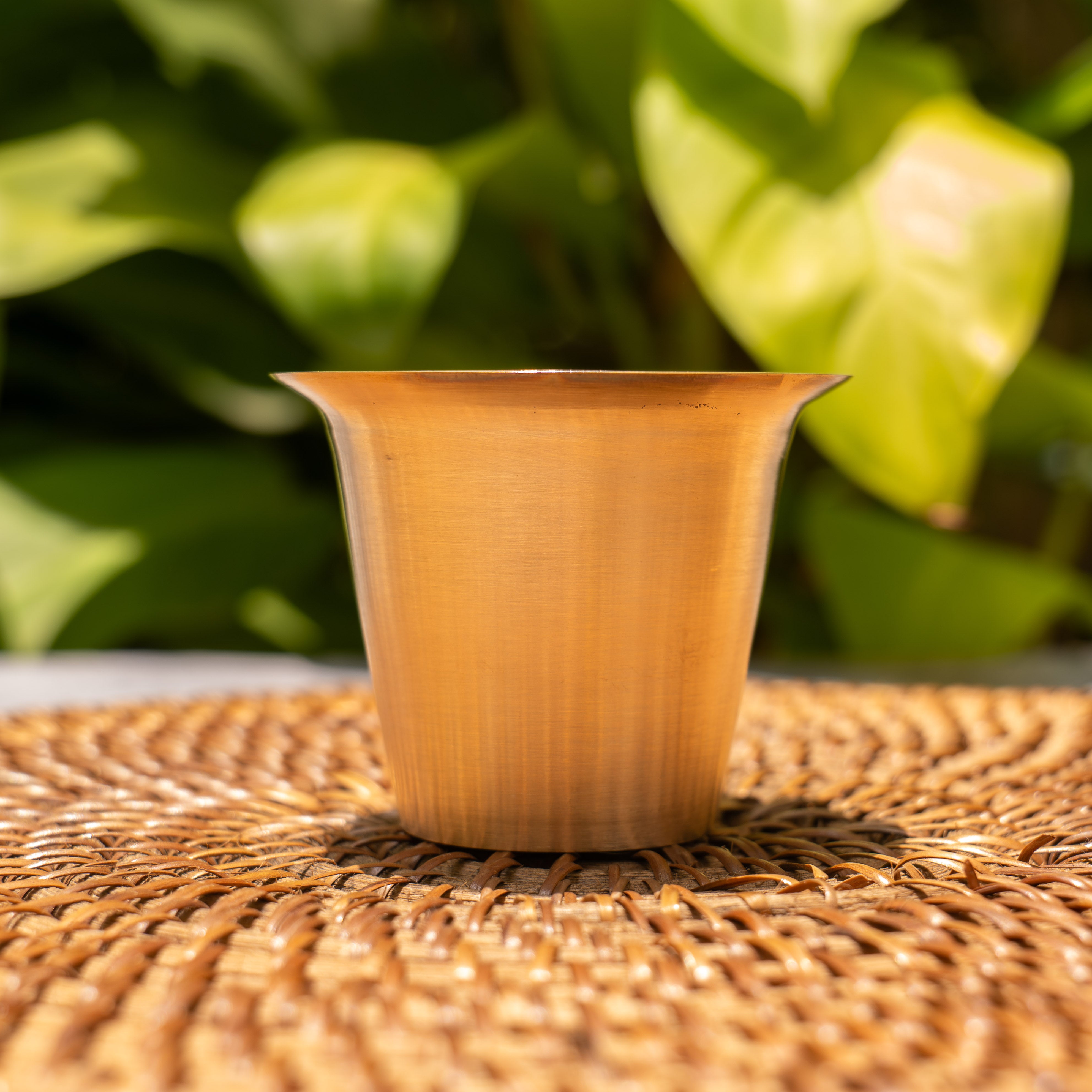 Ambi Lead Free 100% Pure Kansa Traditional Filter Coffee Dabara Cup Set - Heavy Grade