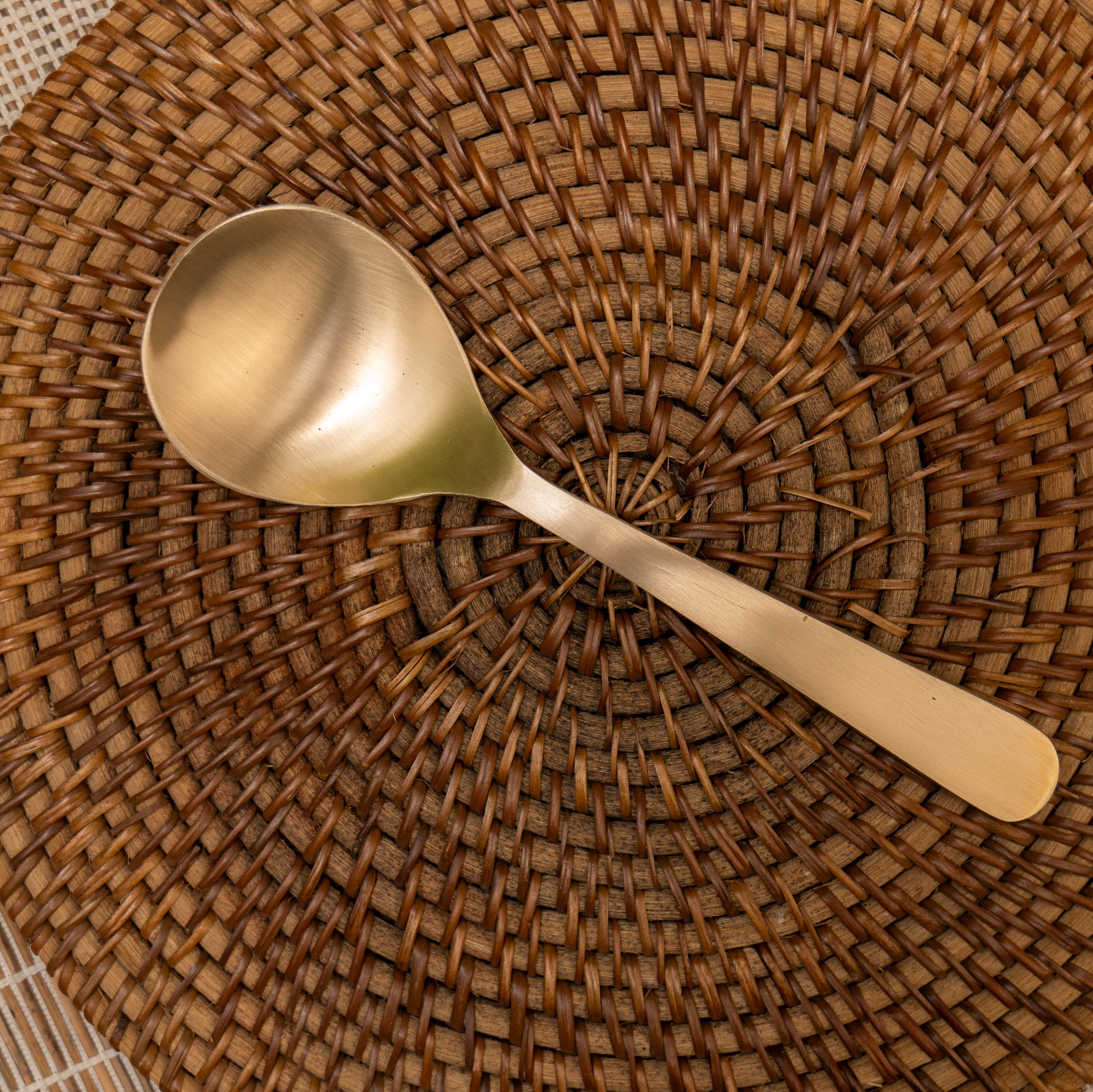 Heavy Grade Lead Free 100% Pure Kansa Serving Ladle - 8 Inches Long