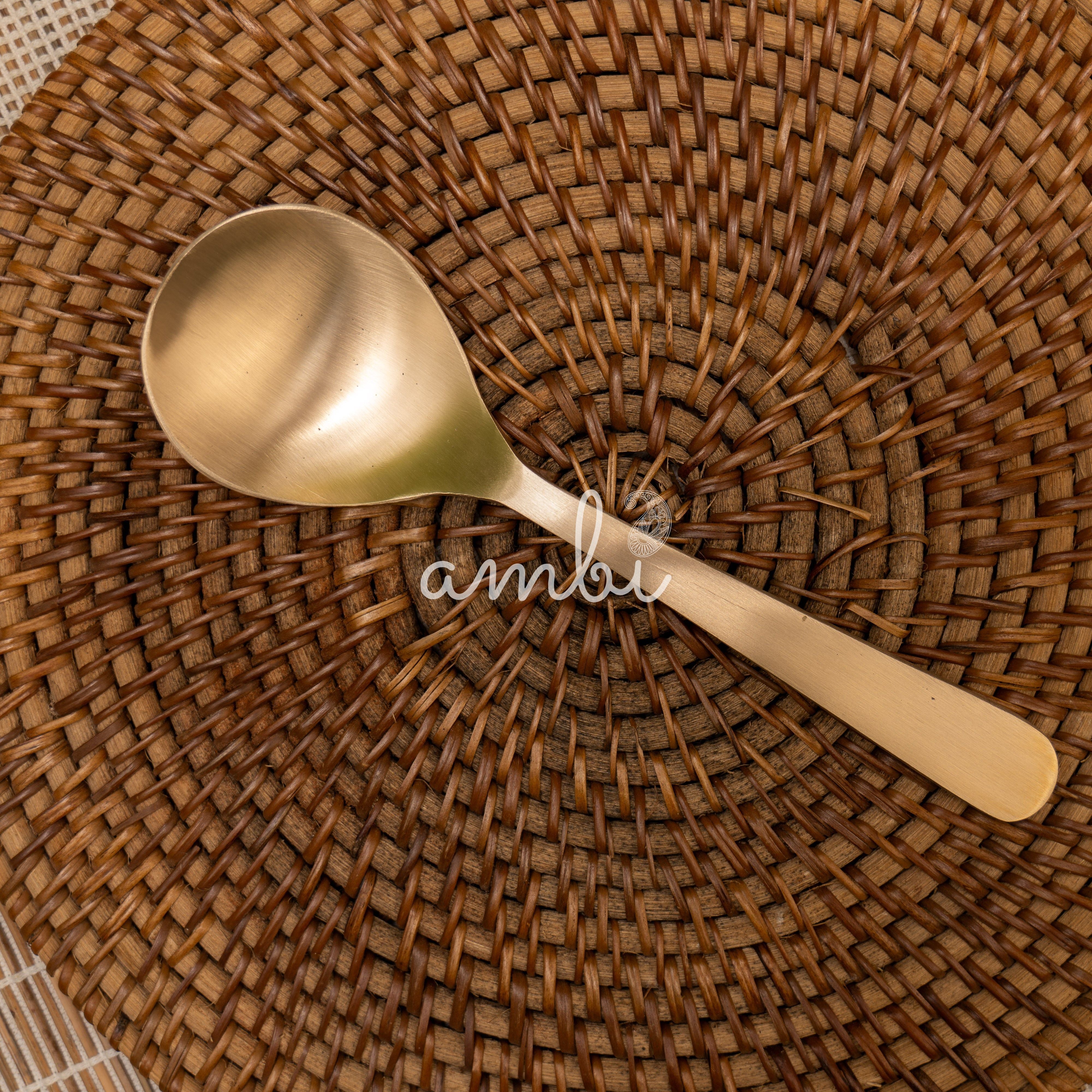 Heavy Grade Lead Free 100% Pure Kansa Serving Ladle - 8 Inches Long