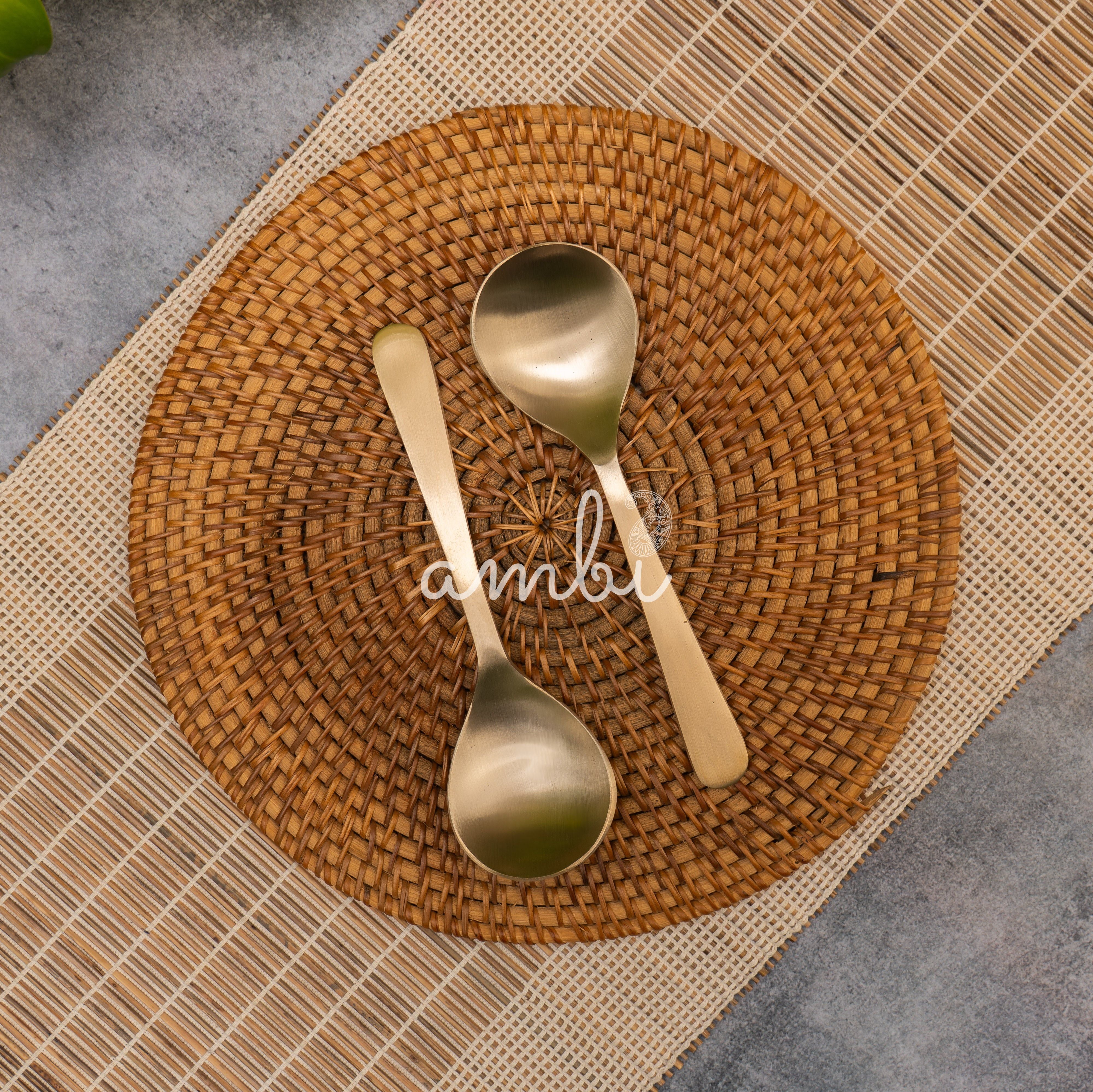 Heavy Grade Lead Free 100% Pure Kansa Serving Ladle - 8 Inches Long