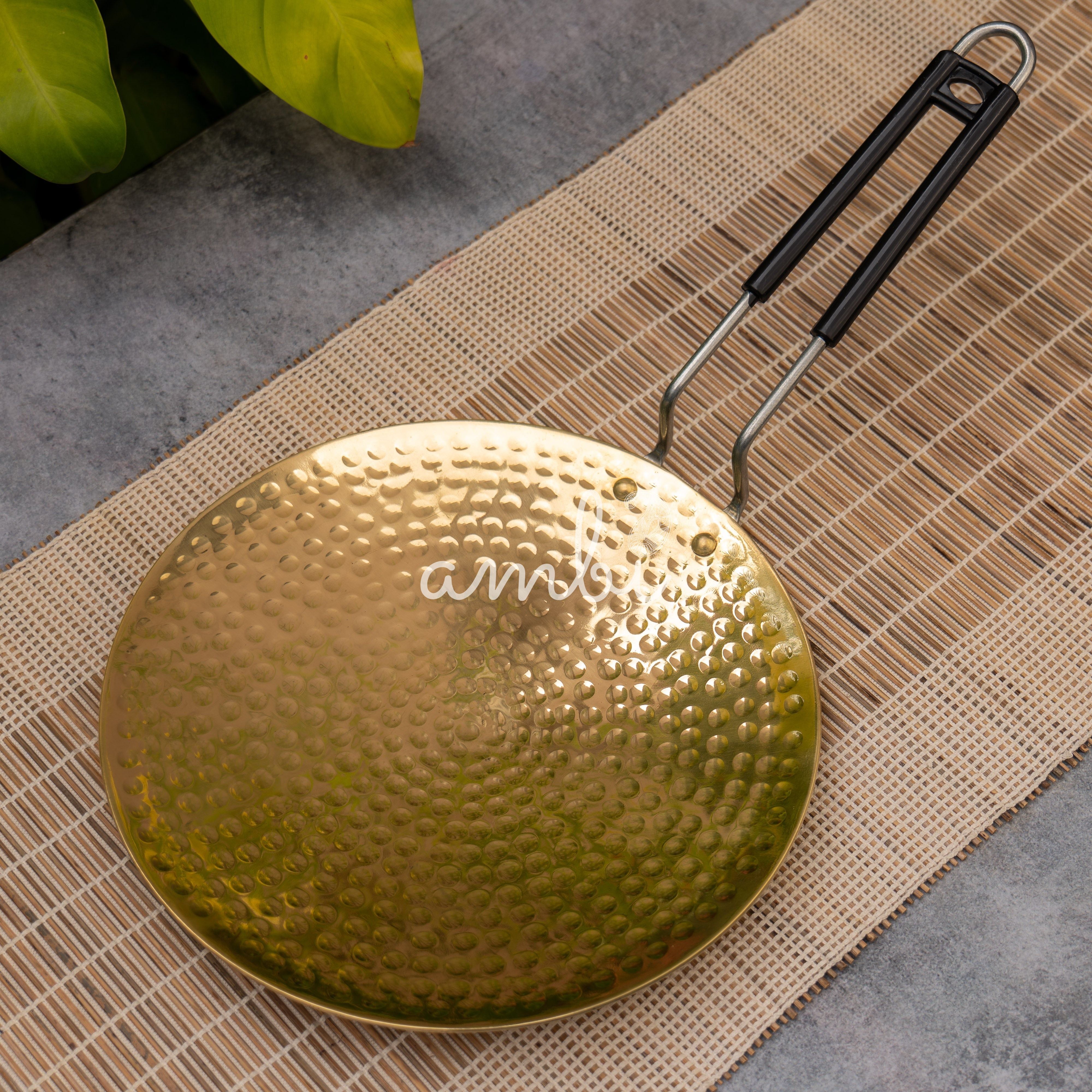 Pure Brass Hammered Tawa / Tava - 10 inches