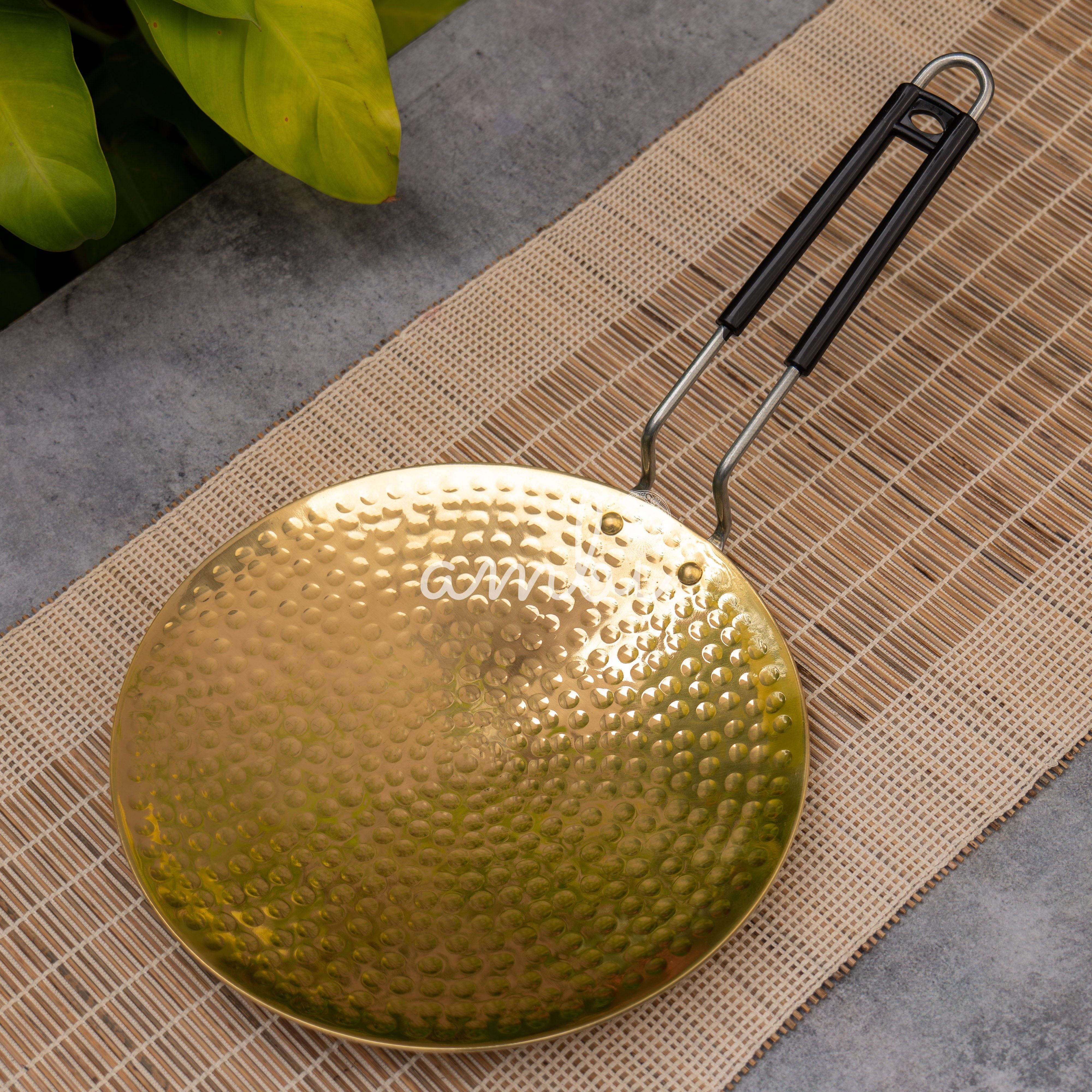 Pure Brass Hammered Tawa / Tava - 10 inches