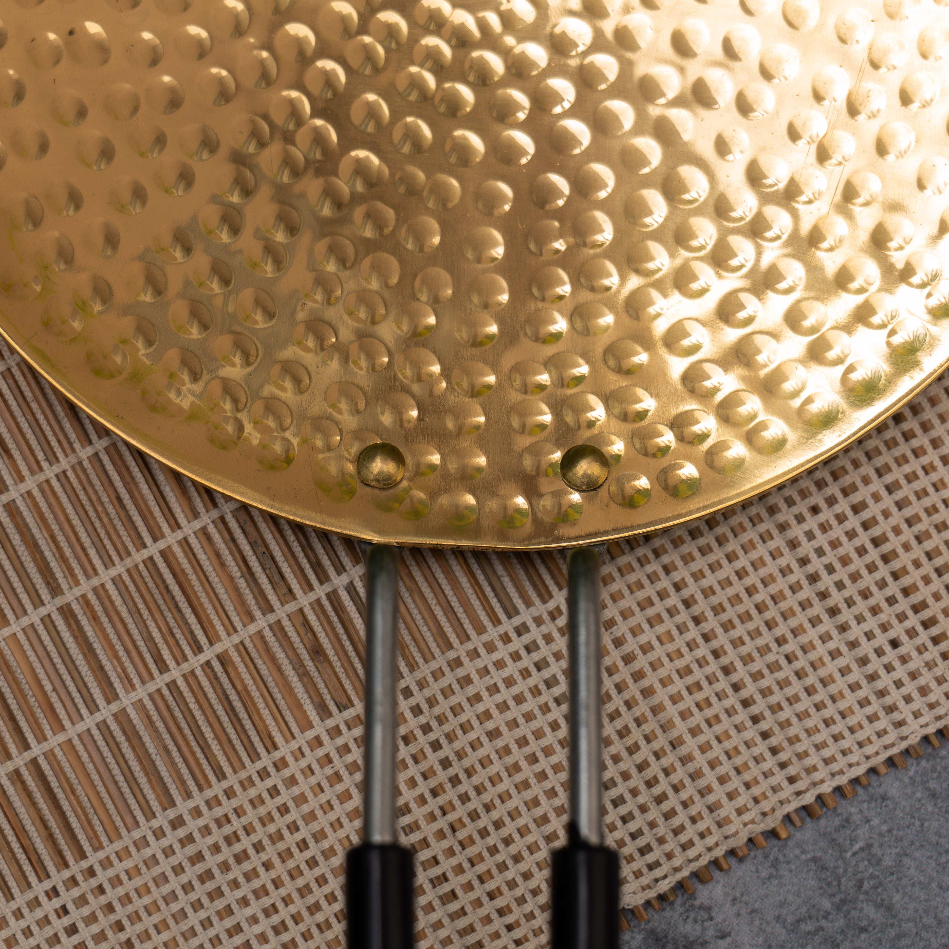 Ambi 100% Pure Brass Hammered Tawa / Tava — 10 Inch | Traditional Cookware