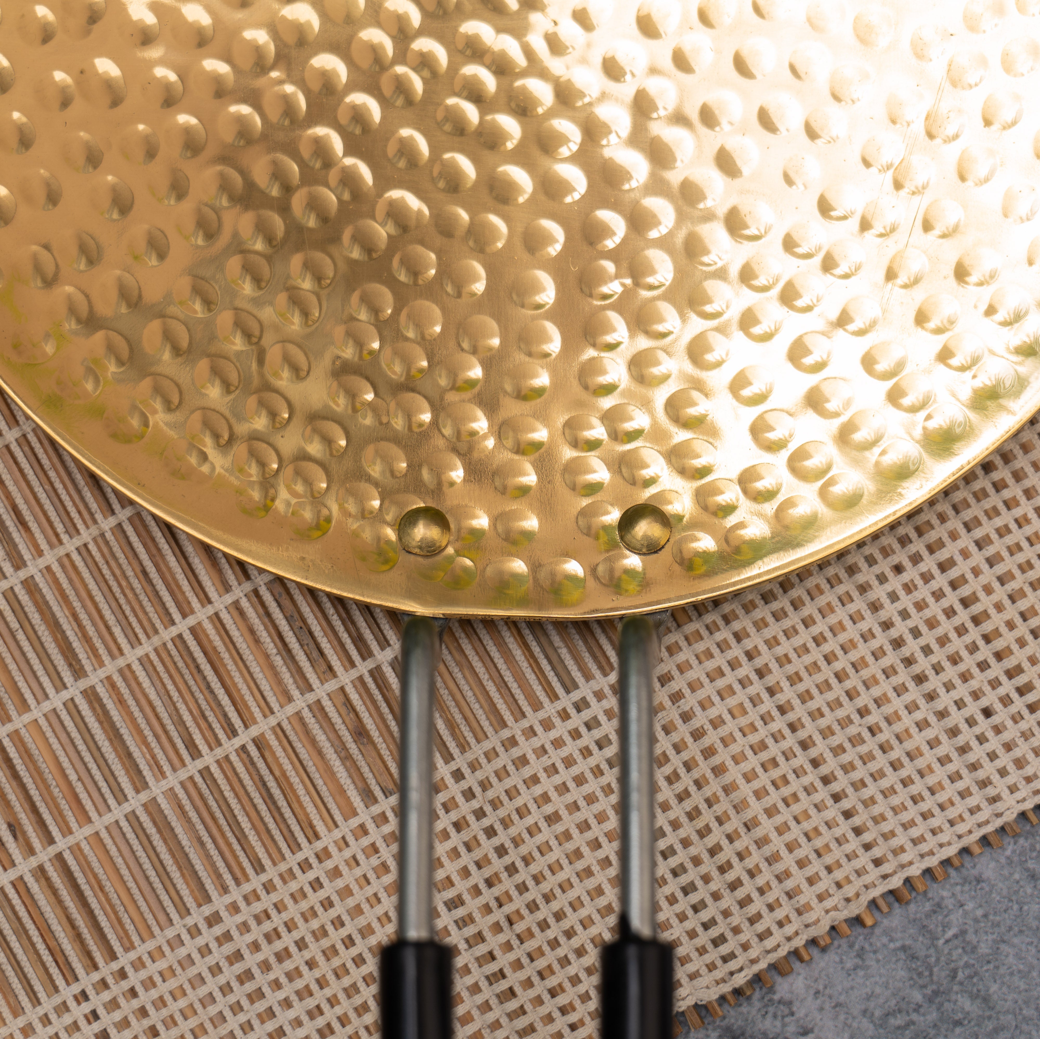 Ambi 100% Pure Brass Hammered Tawa / Tava — 10 Inch | Traditional Cookware