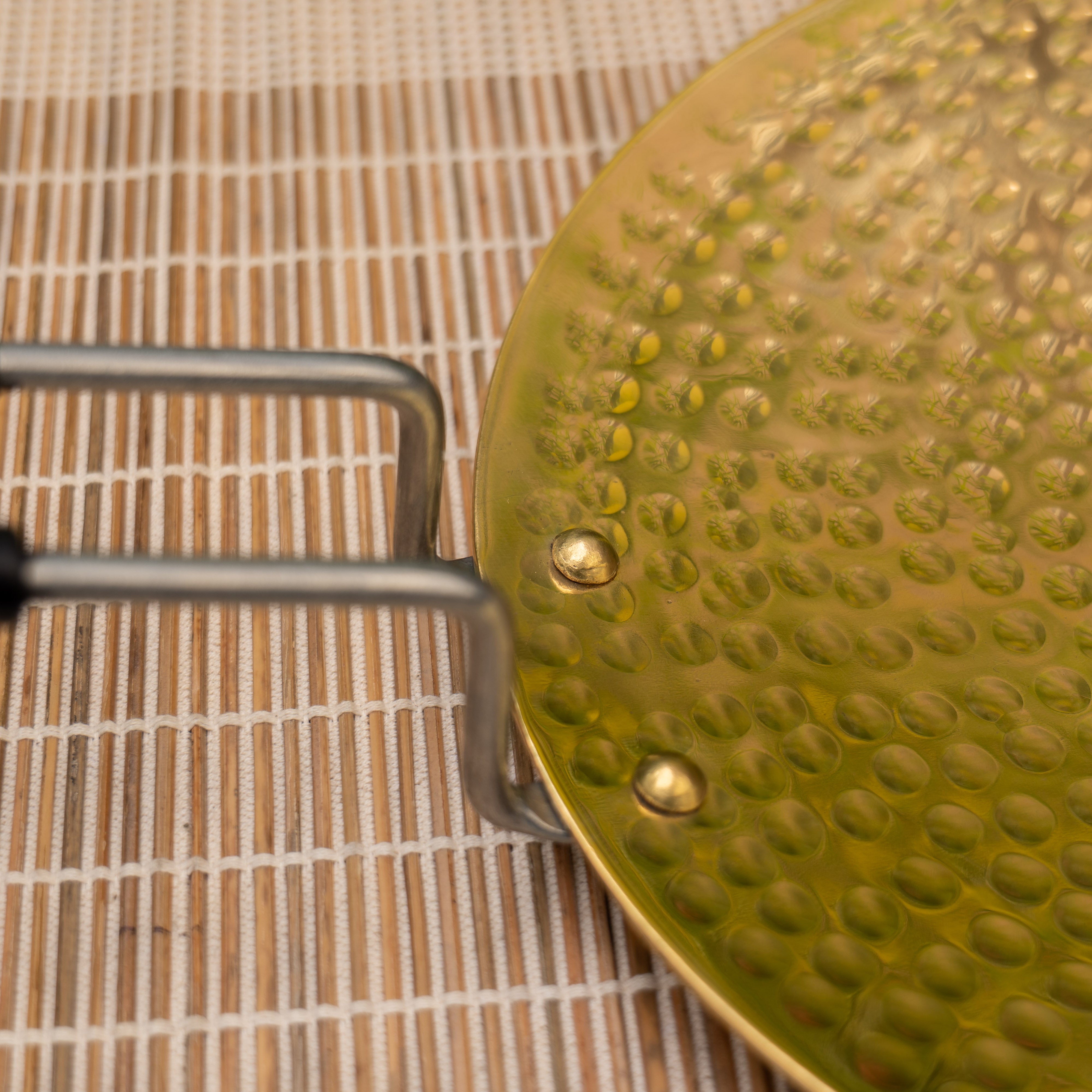 Pure Brass Hammered Tawa / Tava - 10 inches
