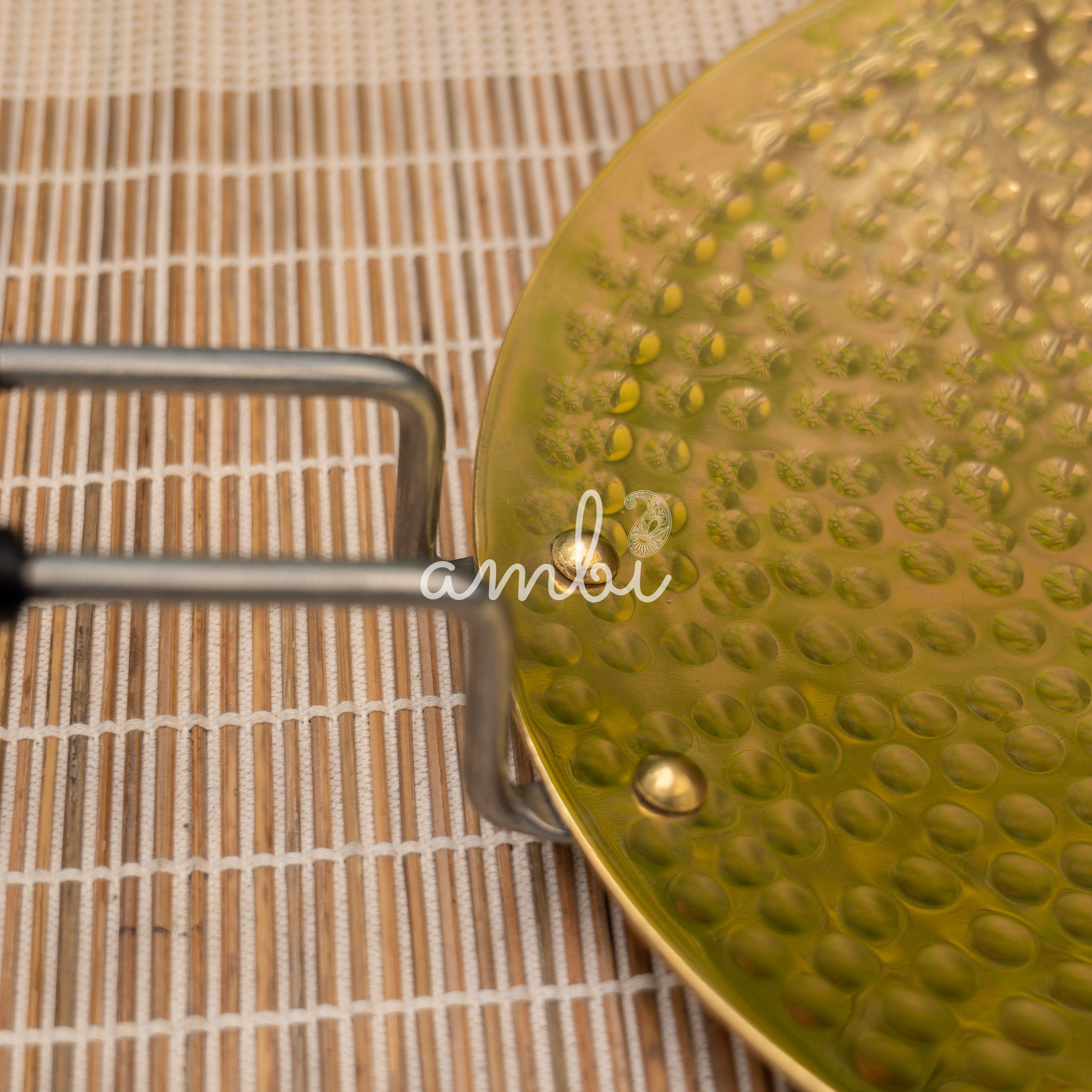 Pure Brass Hammered Tawa / Tava - 10 inches
