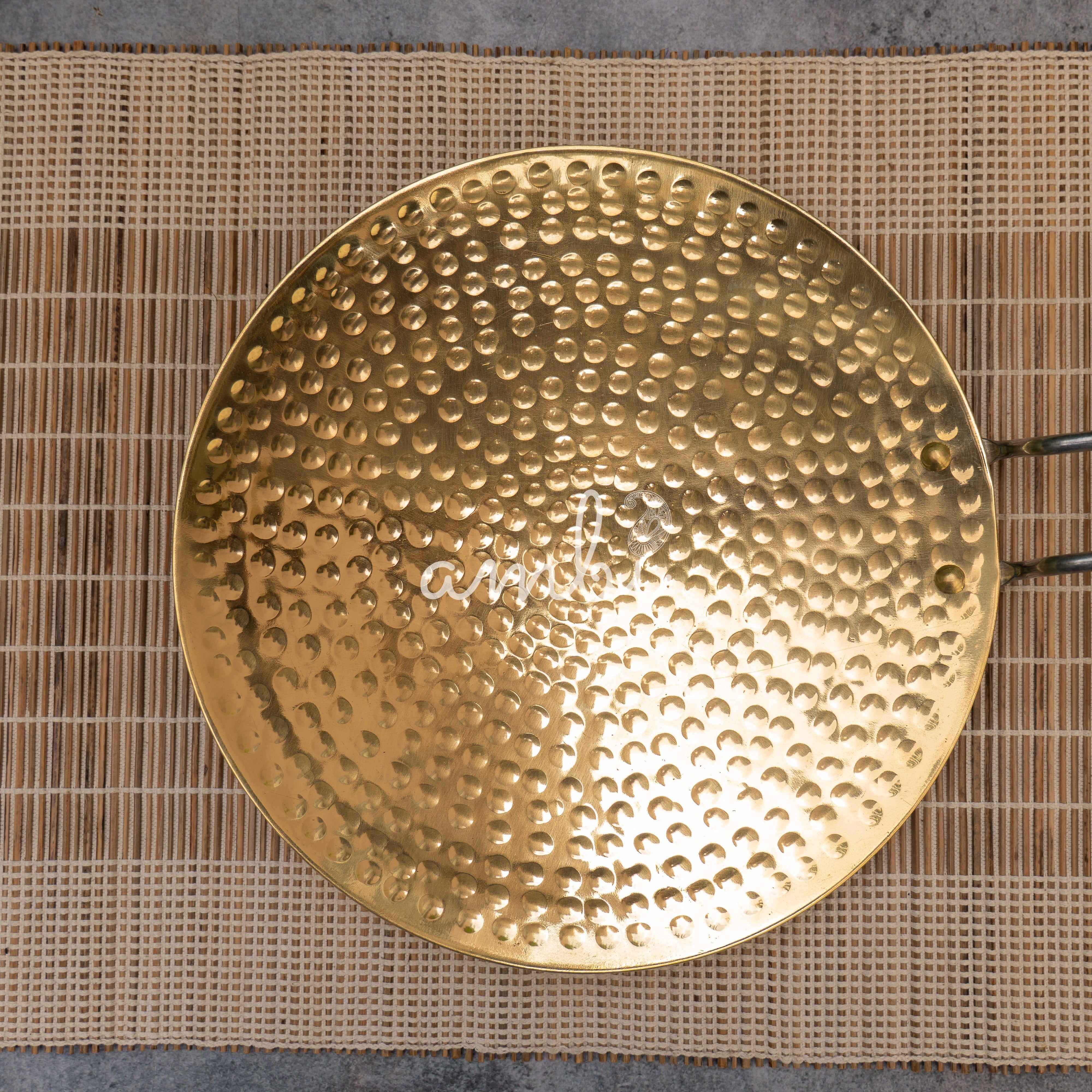 Pure Brass Hammered Tawa / Tava - 10 inches