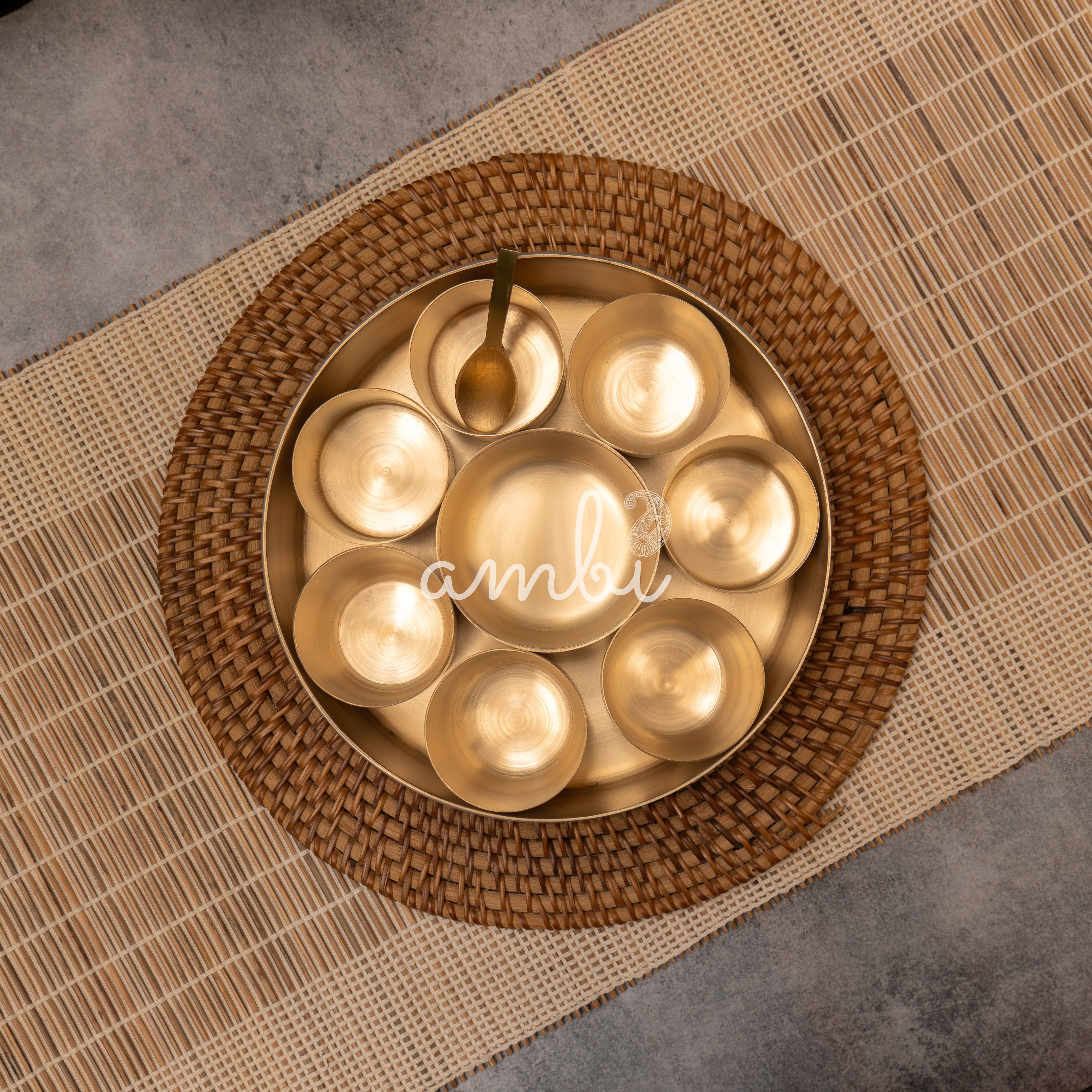 Ambi Lead Free 100% Pure Kansa Spice Box / Masala Dani - A Statement Piece