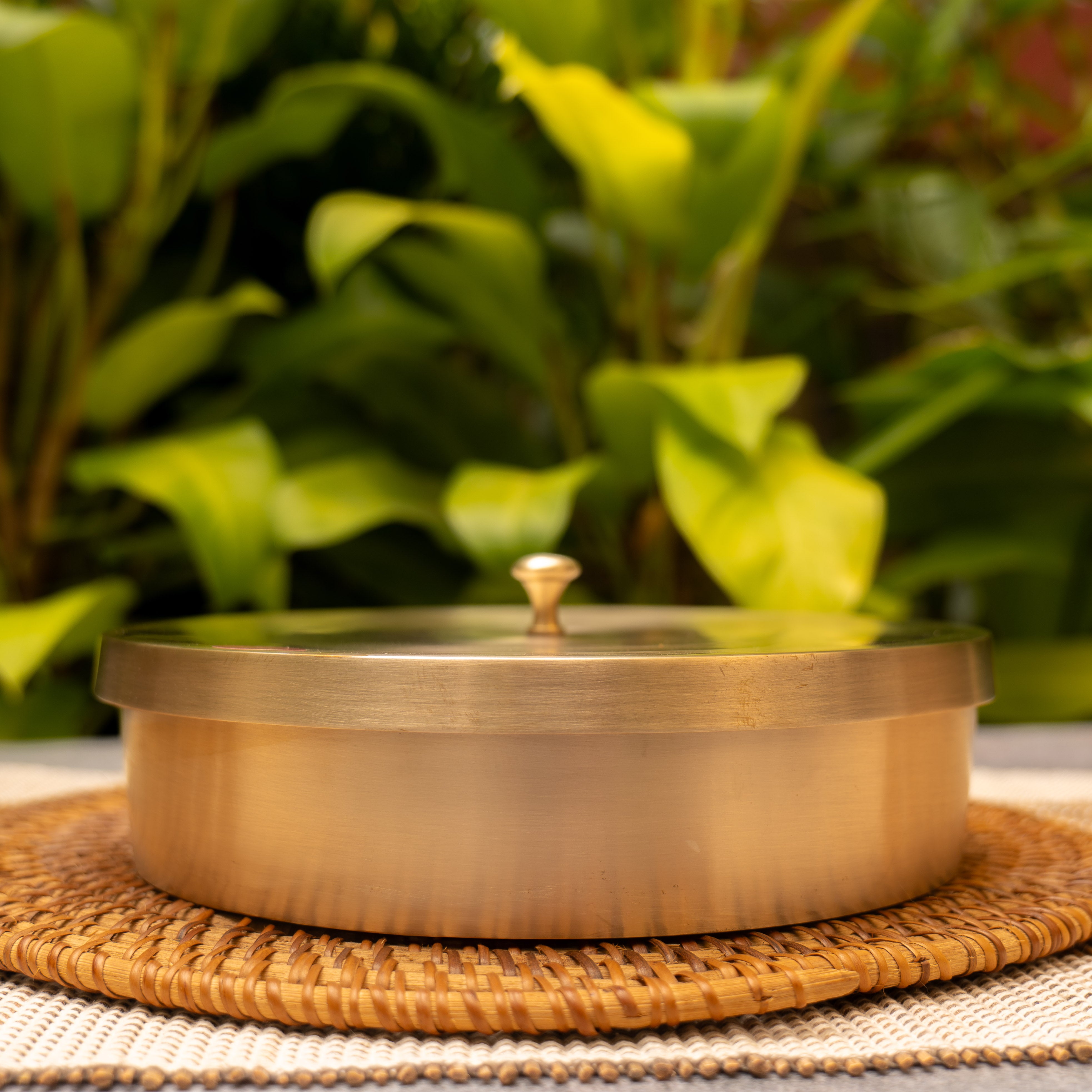 Ambi Lead Free 100% Pure Kansa Spice Box / Masala Dani - A Statement Piece