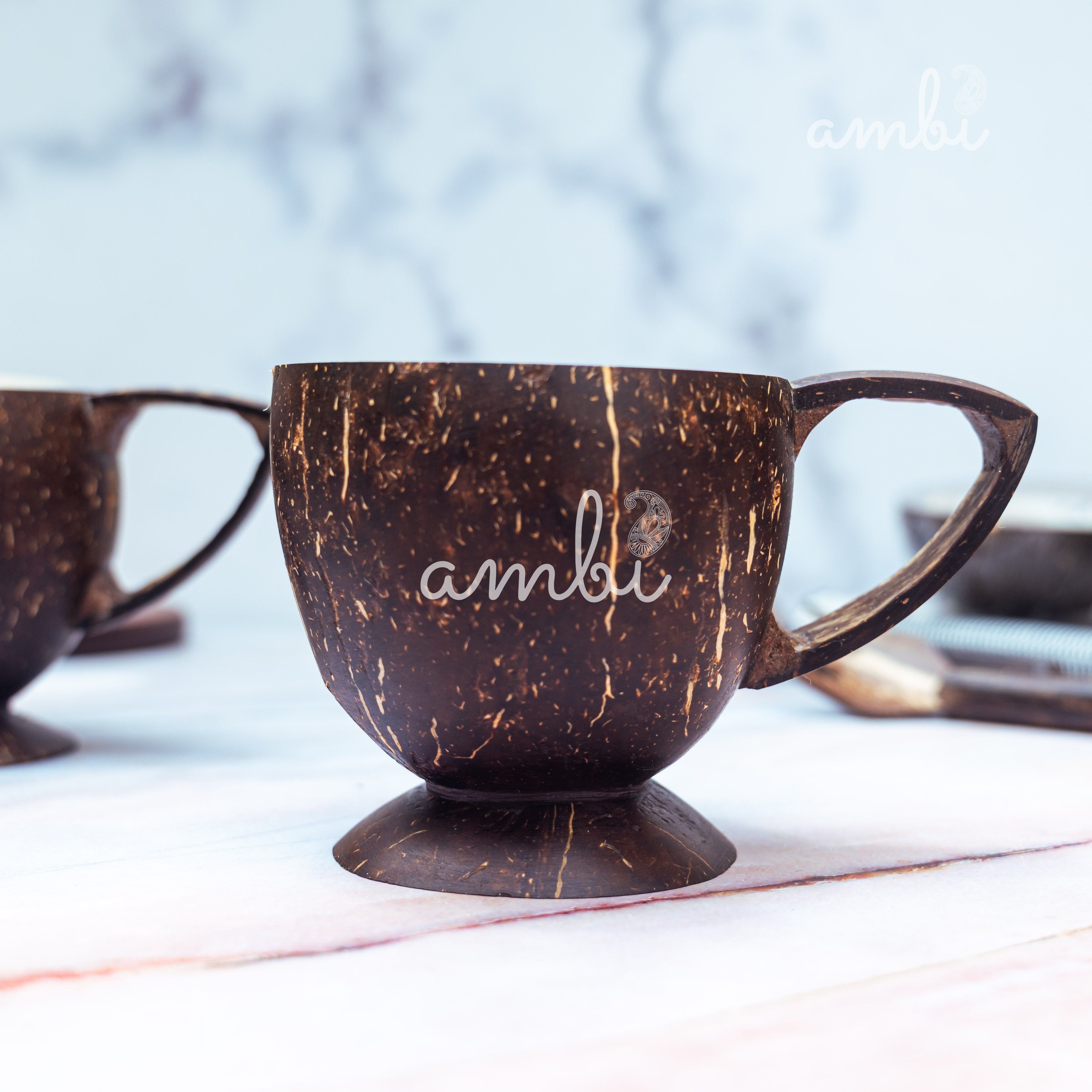 Coconut Shell Tea Cups- Set of 2