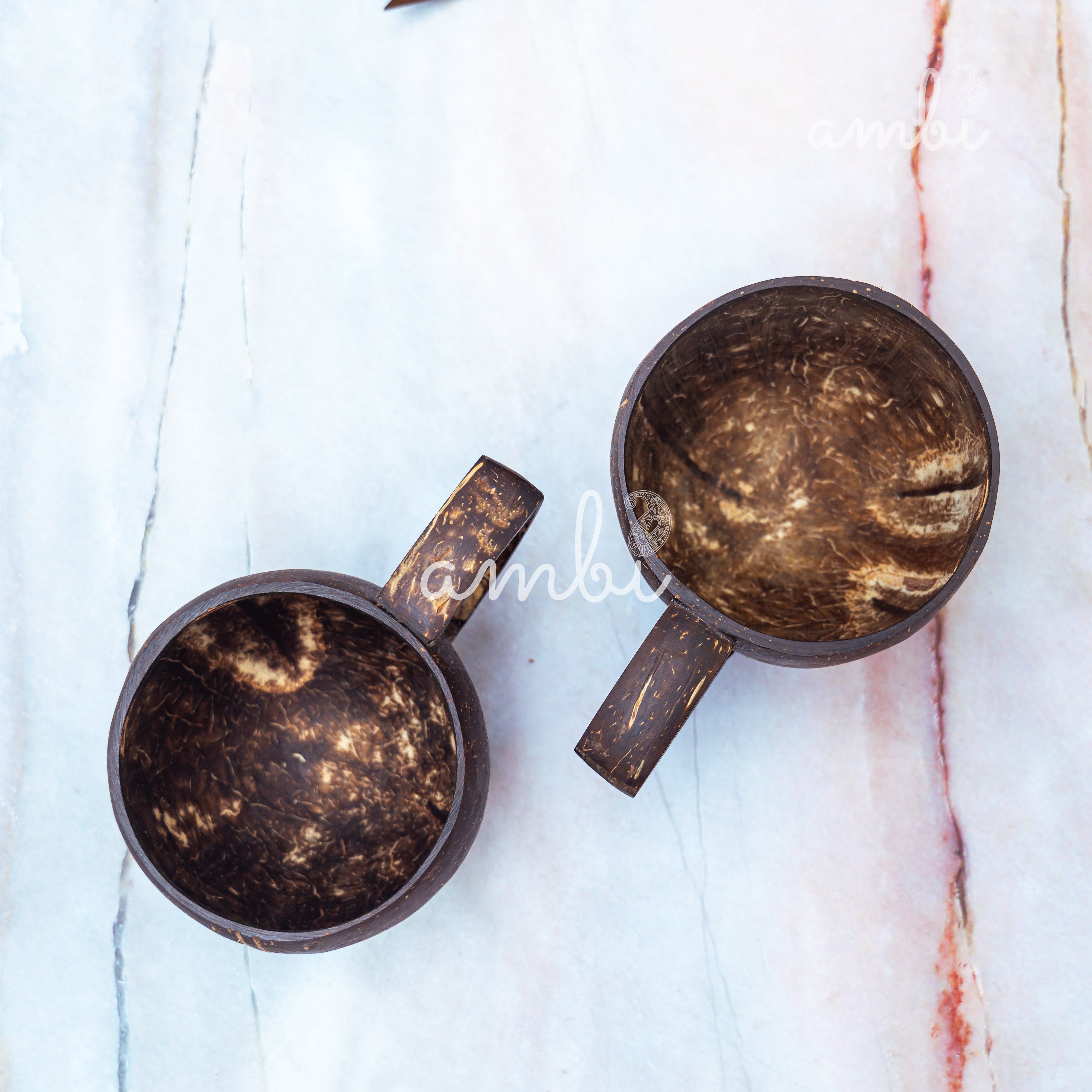 Coconut Shell Tea Cups- Set of 2