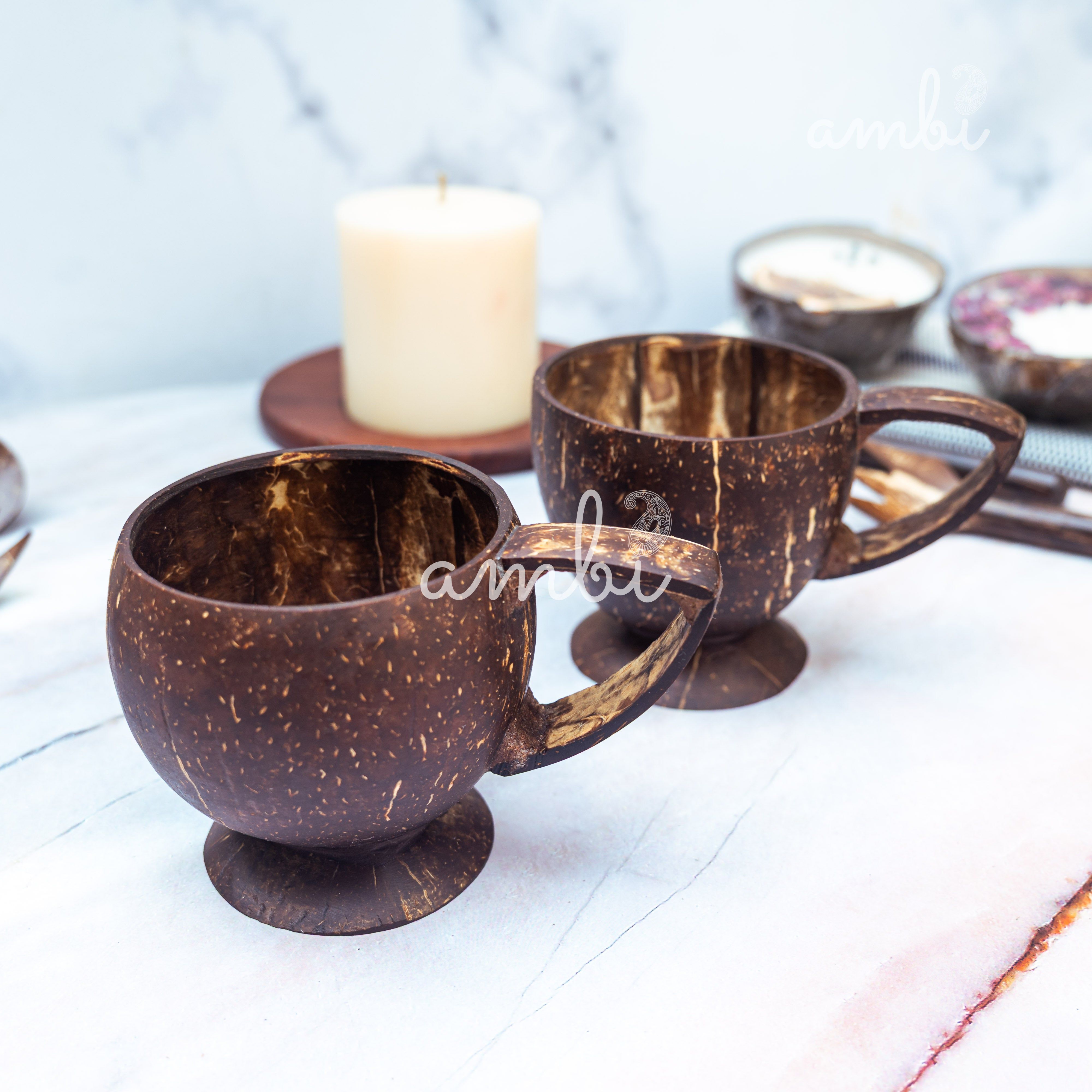 Coconut Shell Tea Cups- Set of 2