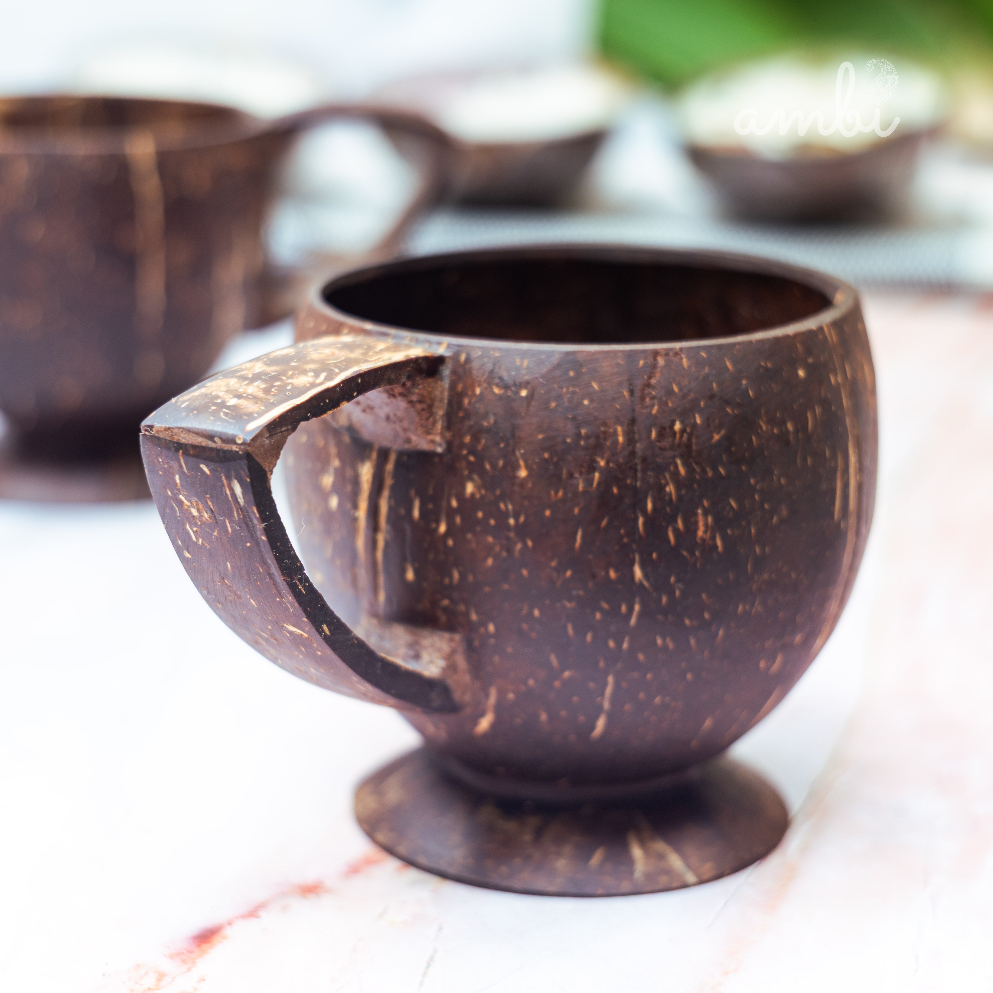 Coconut Shell Tea Cups- Set of 2