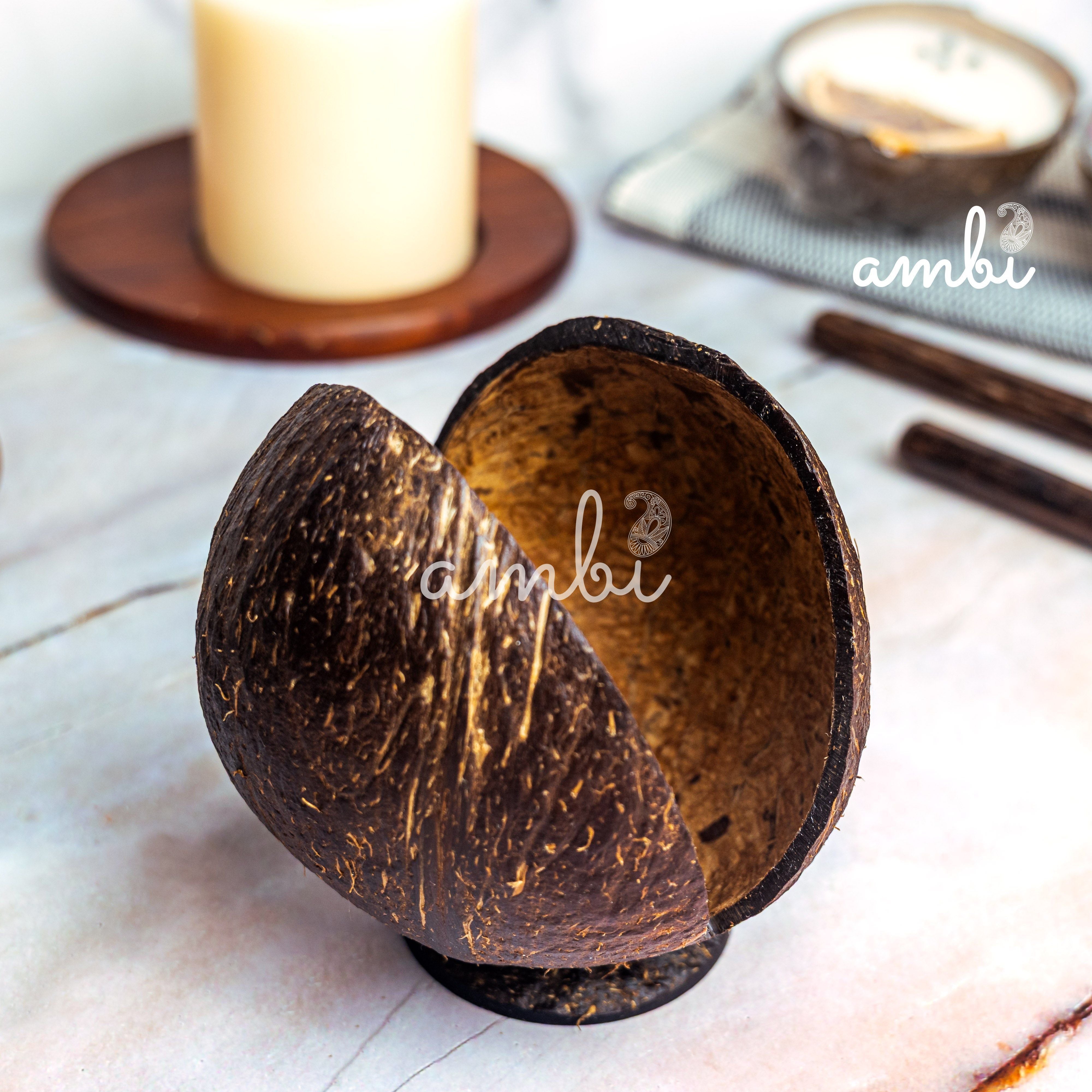 Coconut Shell Tissue Paper Holder — Handcrafted & Eco-Friendly