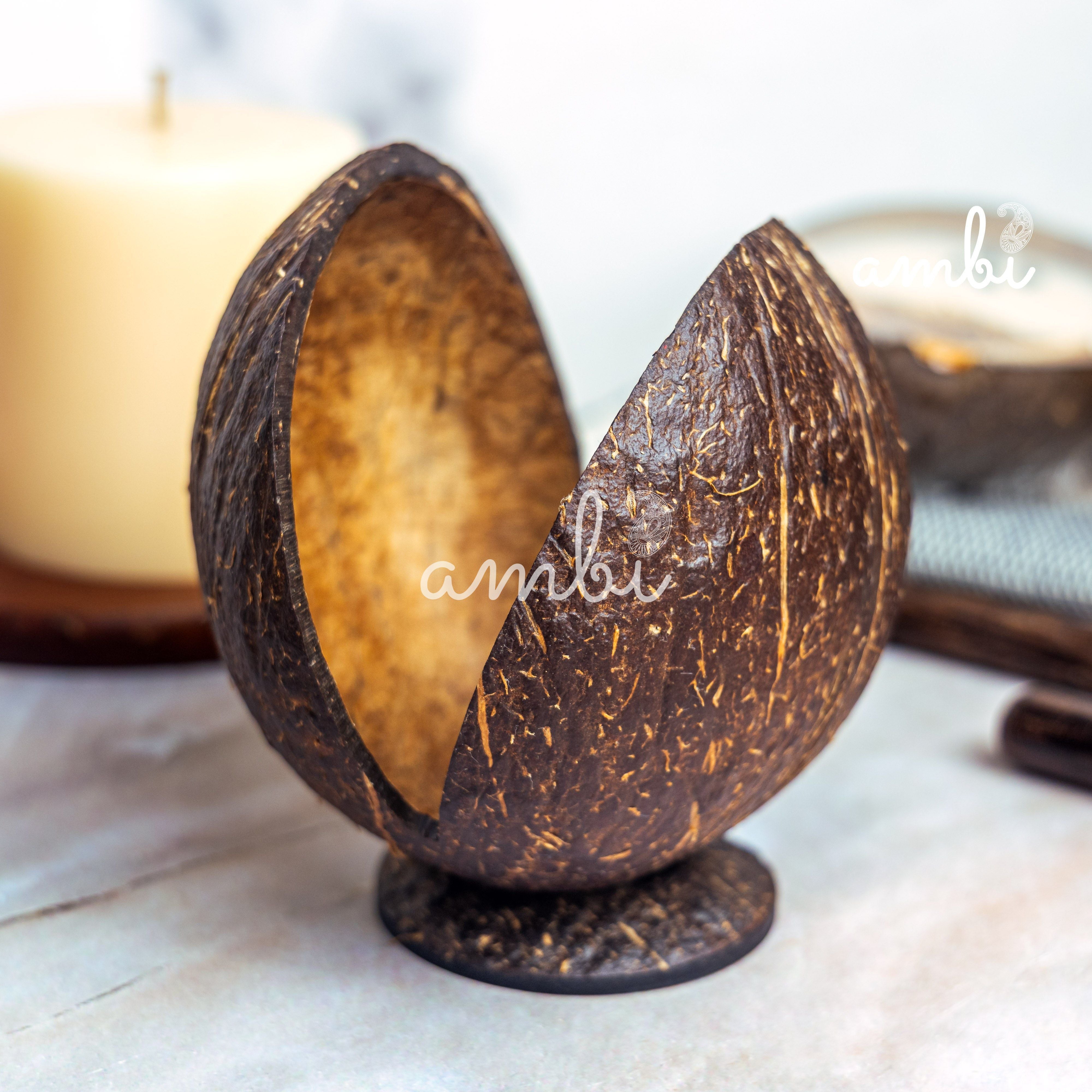 Coconut Shell Tissue Paper Holder — Handcrafted & Eco-Friendly