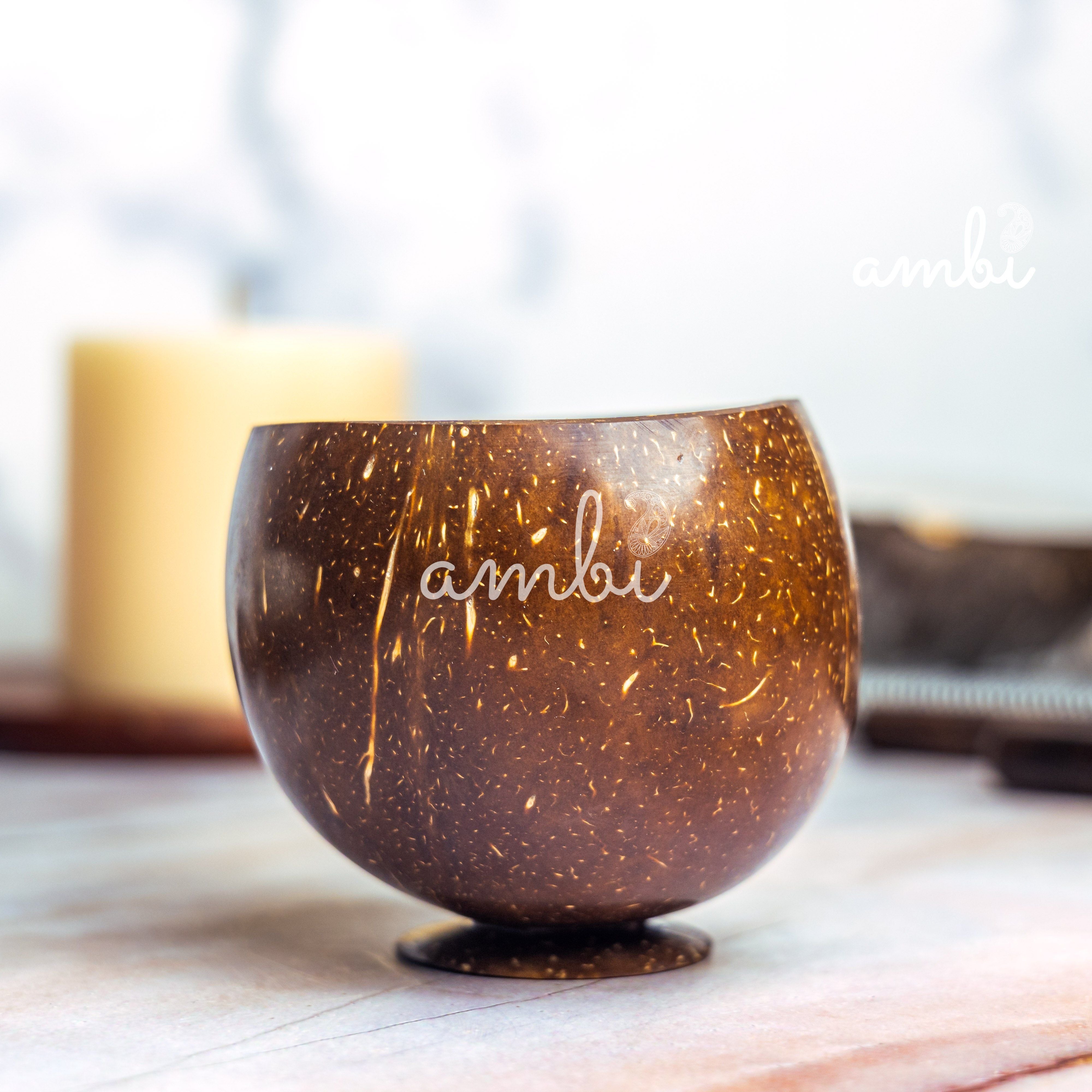 Coconut Shell Cups | Perfect for Tea / Coffee / Juice Cups - Set of 2