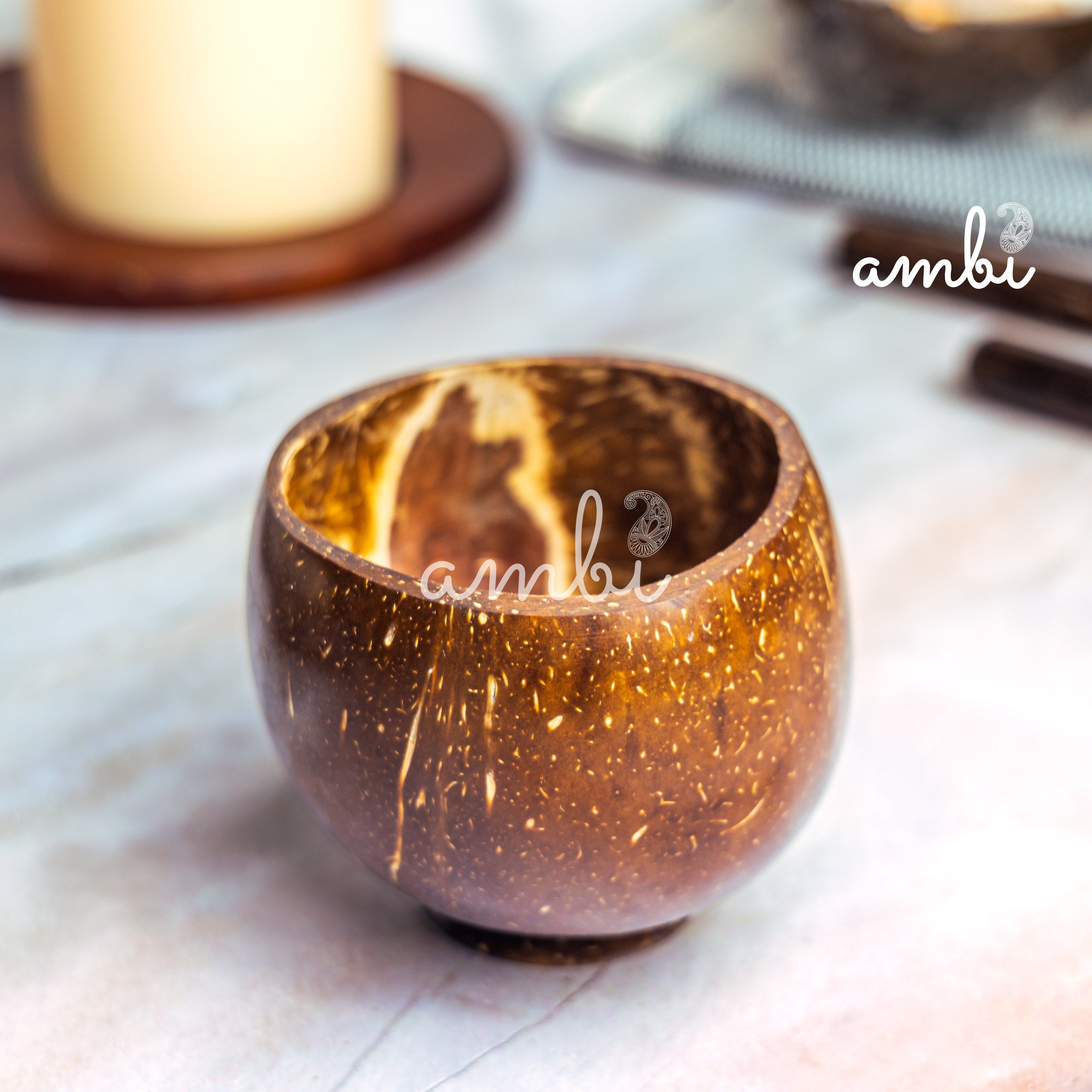 Coconut Shell Cups | Perfect for Tea / Coffee / Juice Cups - Set of 2