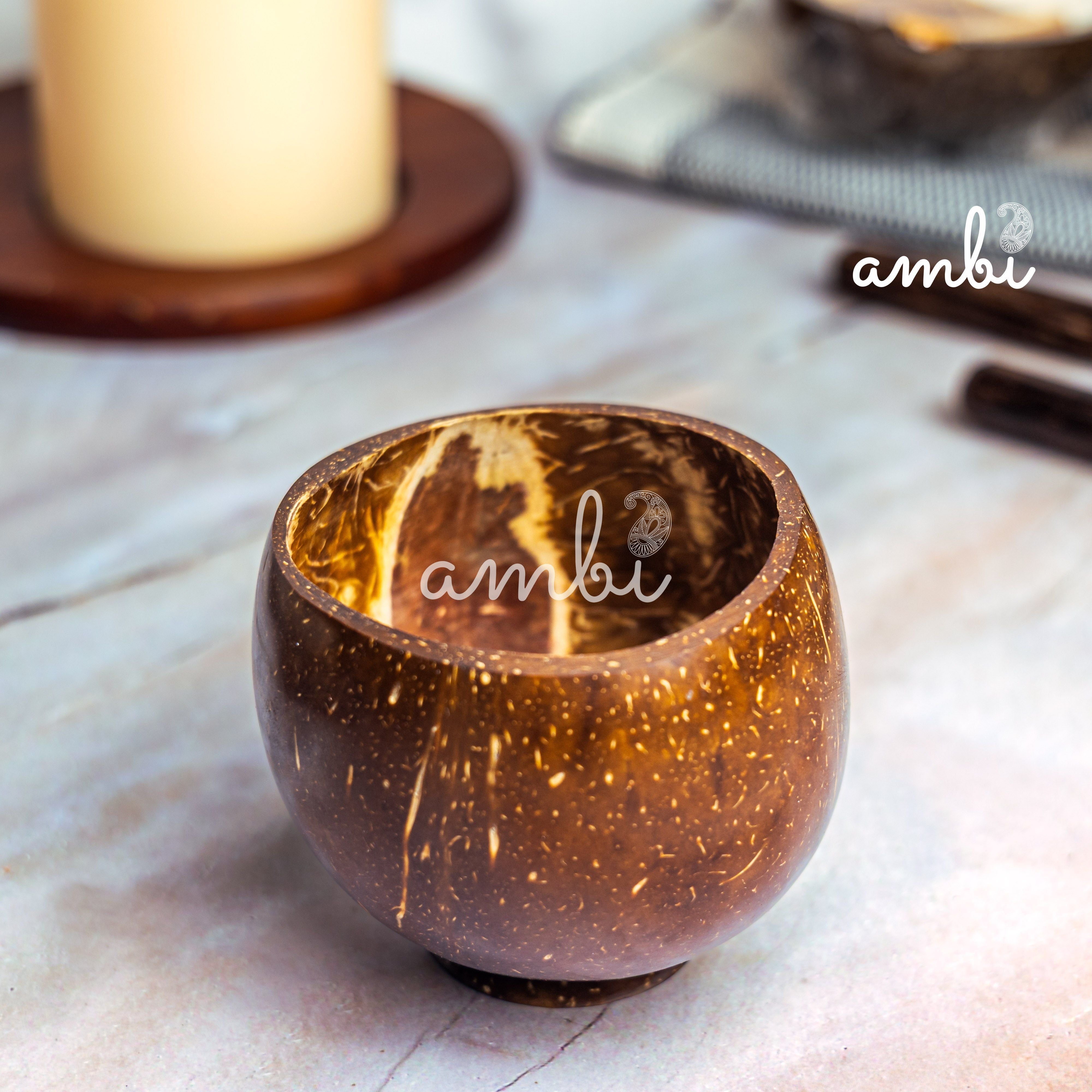 Coconut Shell Cups | Perfect for Tea / Coffee / Juice Cups - Set of 2