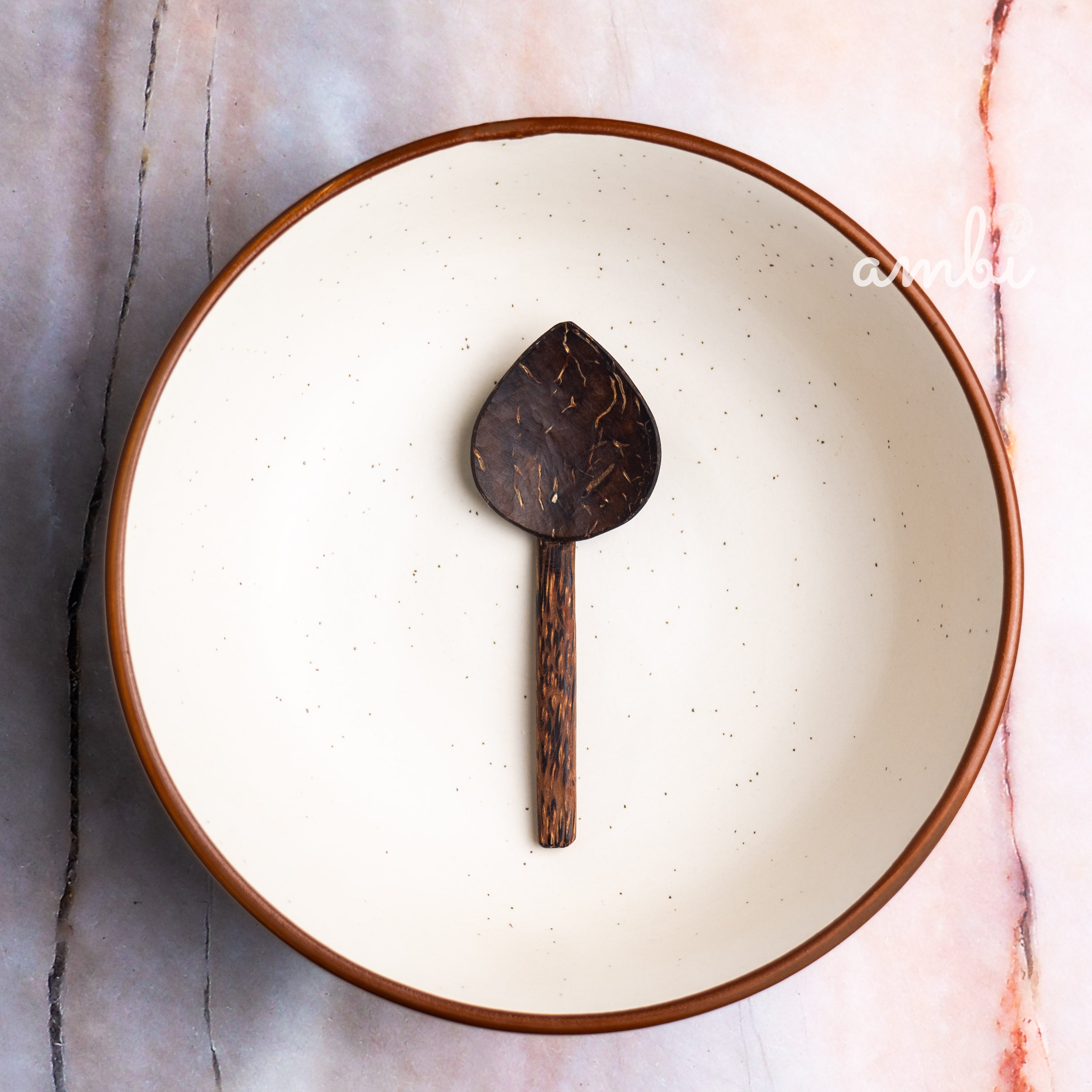 Coconut Shell Small Spoons for Spices, Tea, Coffee, Sugar, Desserts - Set of 6