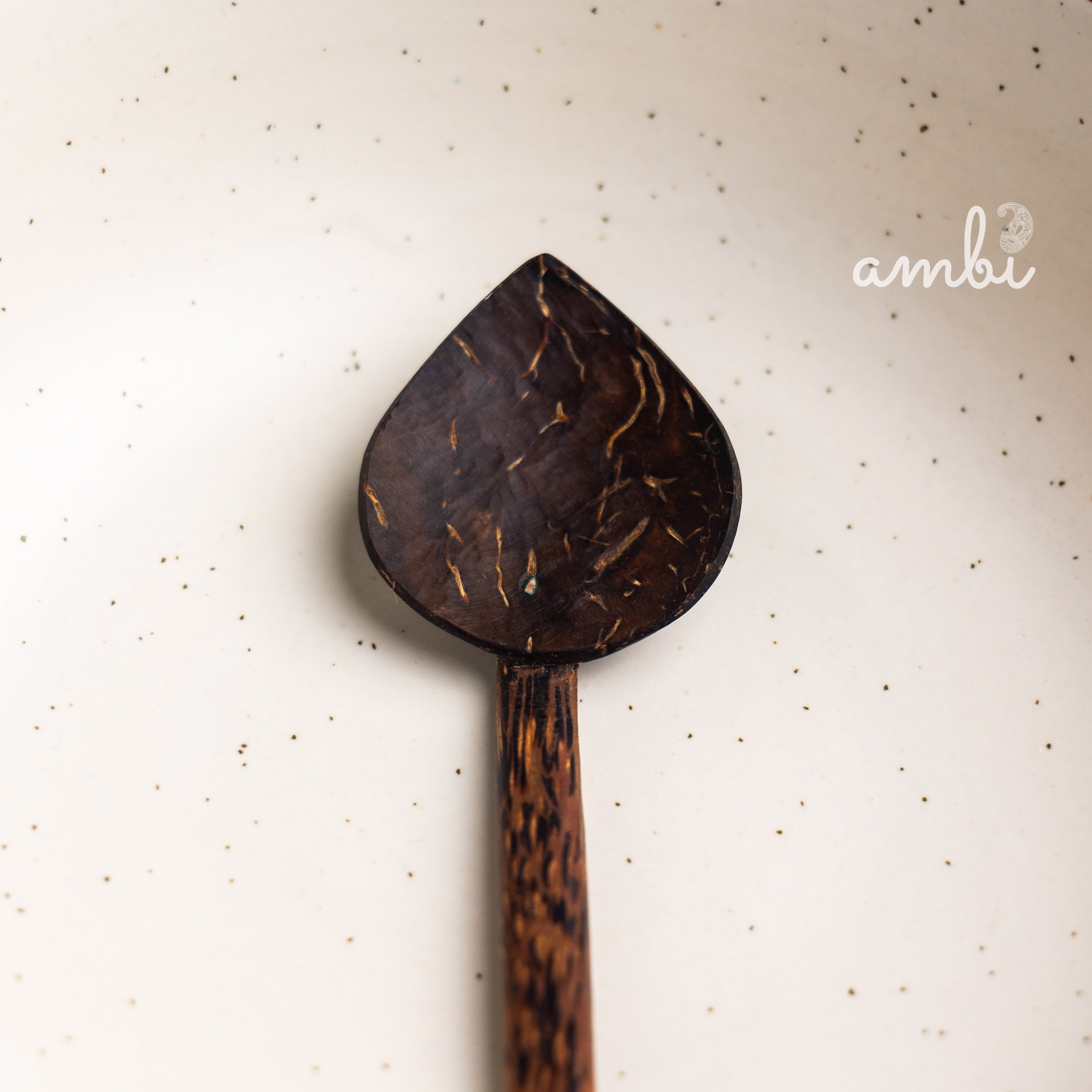 Coconut Shell Small Spoons for Spices, Tea, Coffee, Sugar, Desserts - Set of 6