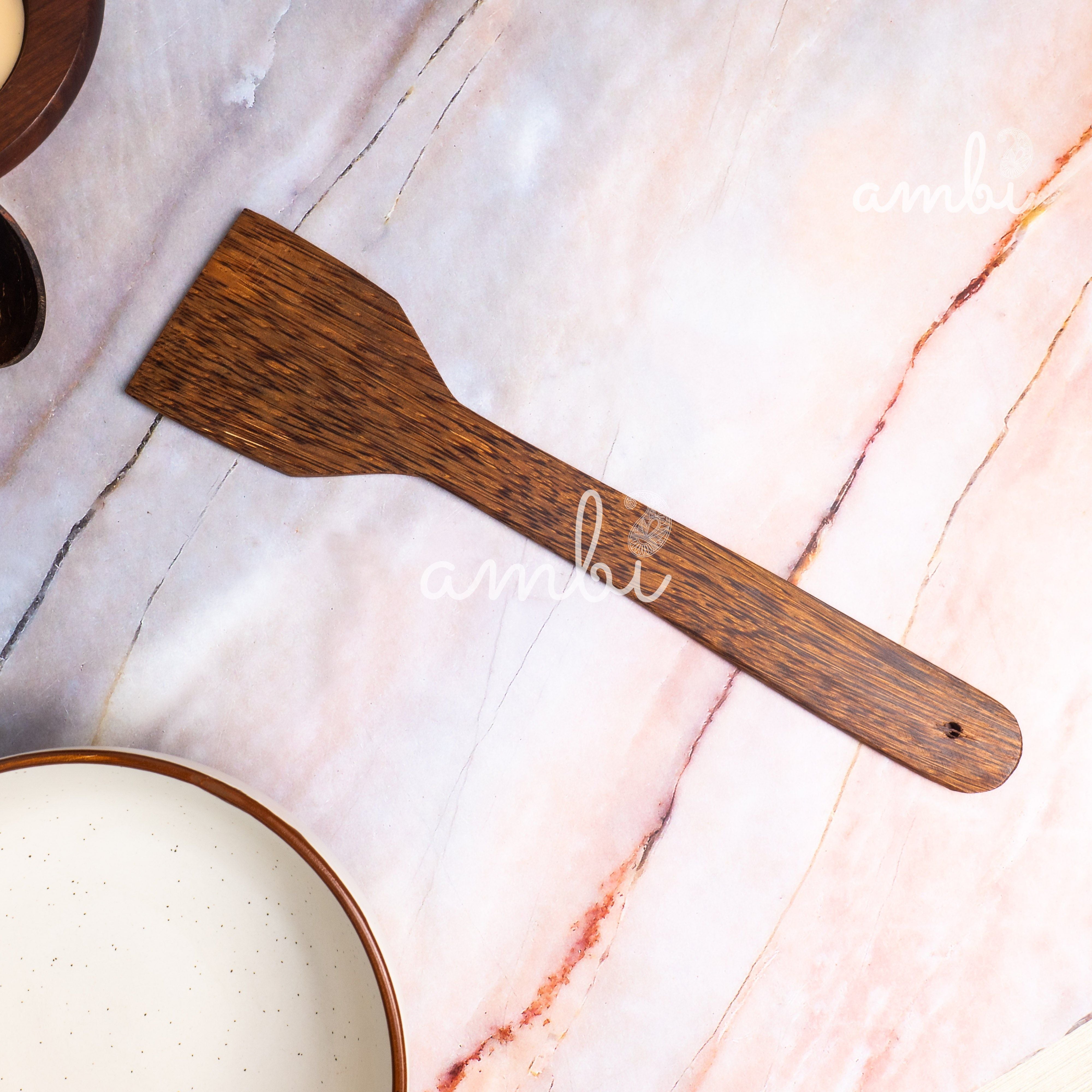 Coconut Shell Cooking Spoon Set — Spatula, Ladles and Serving Spoon, Set of 5