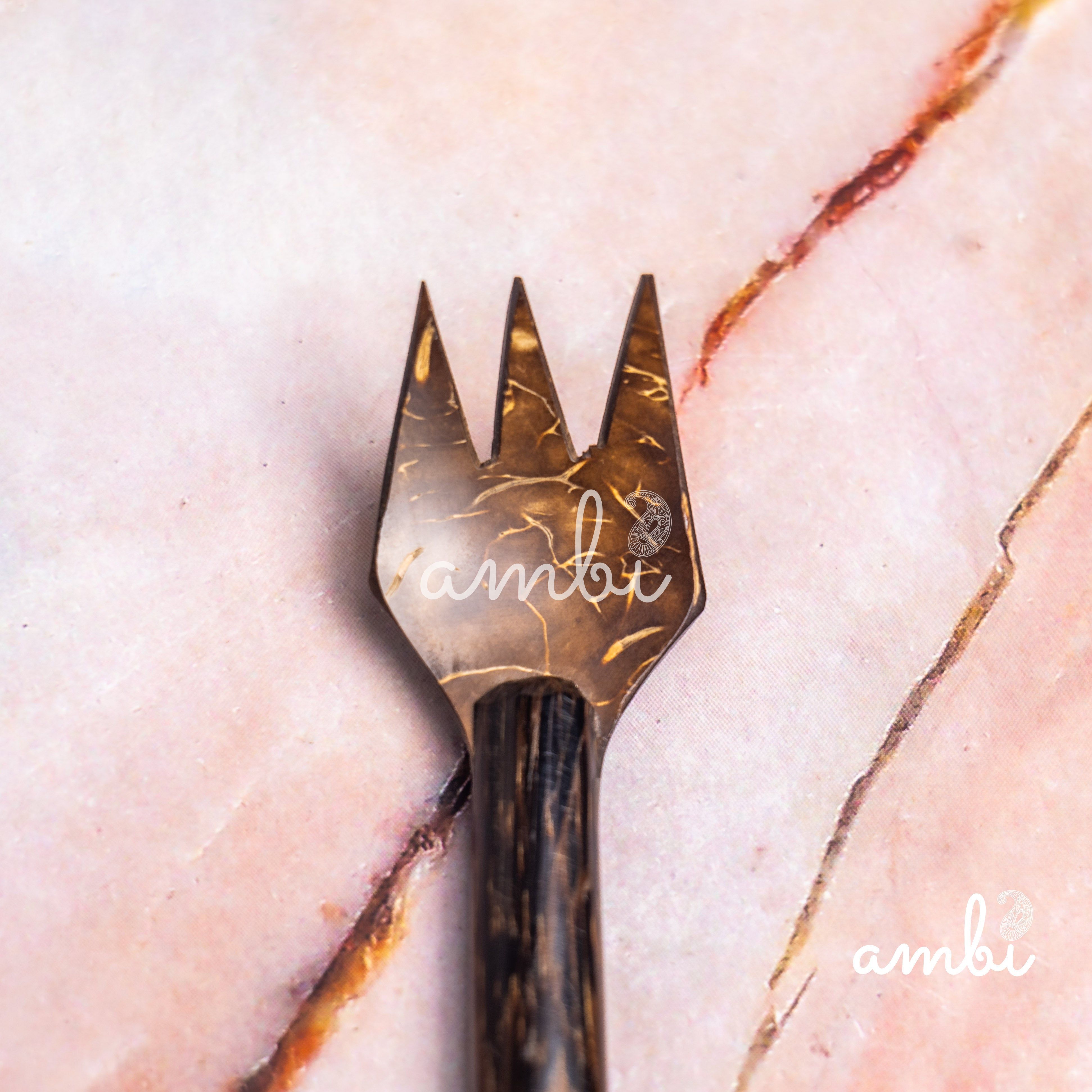 Coconut Shell Fork & Spoon - Set of 4