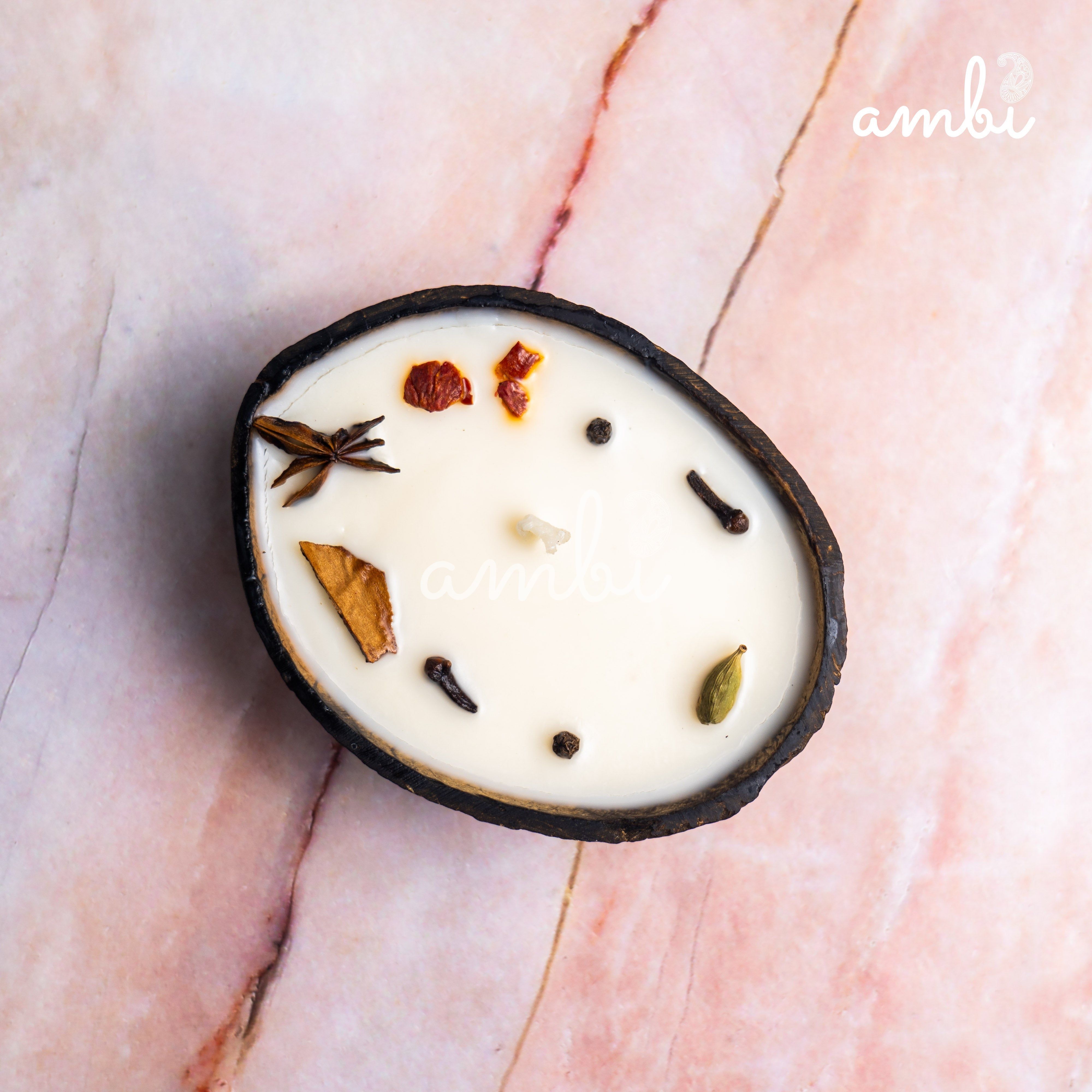 Coconut Shell Eco-Friendly Scented Candles Gift Set - Box of 3 Candles