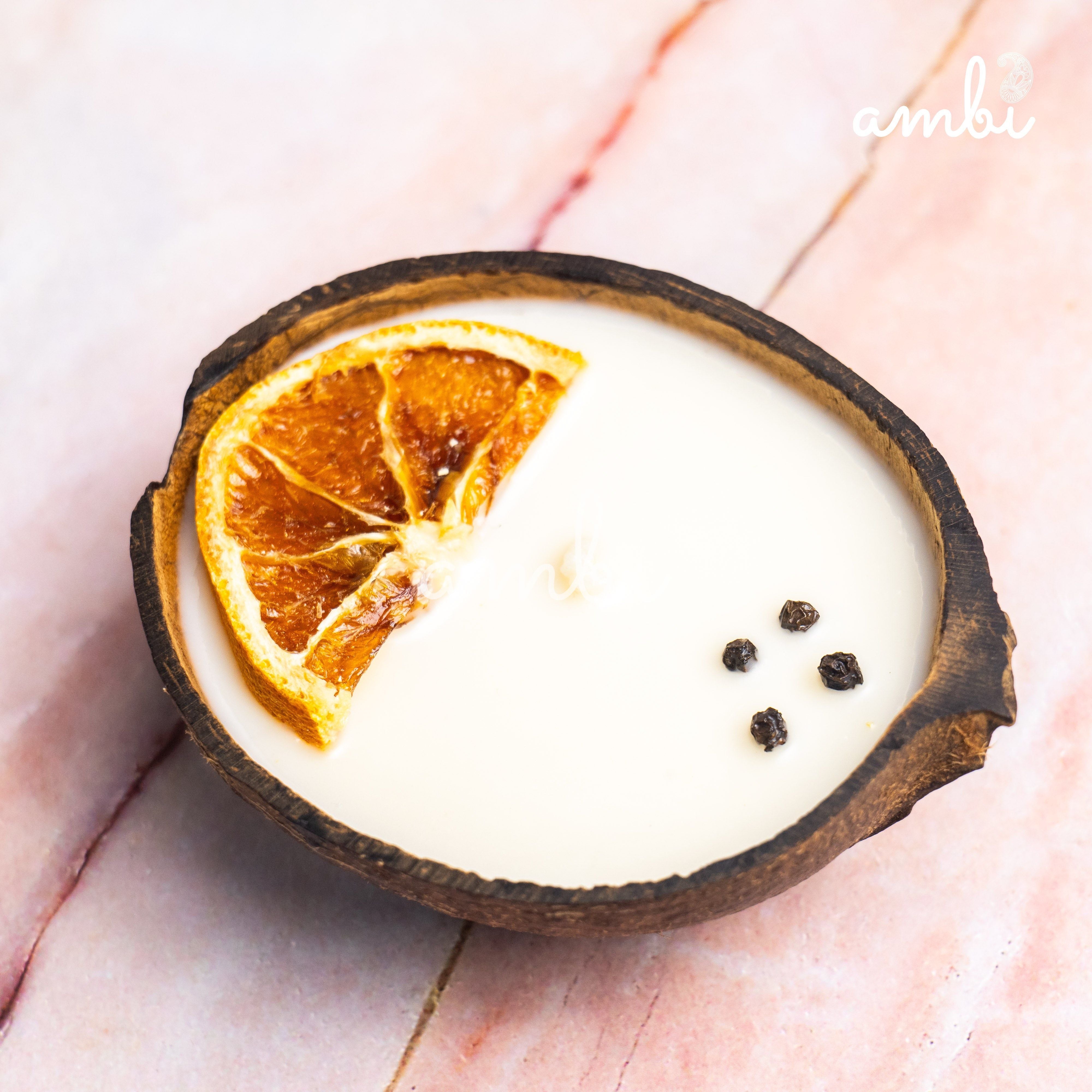 Coconut Shell Eco-Friendly Scented Candles Gift Set - Box of 3 Candles