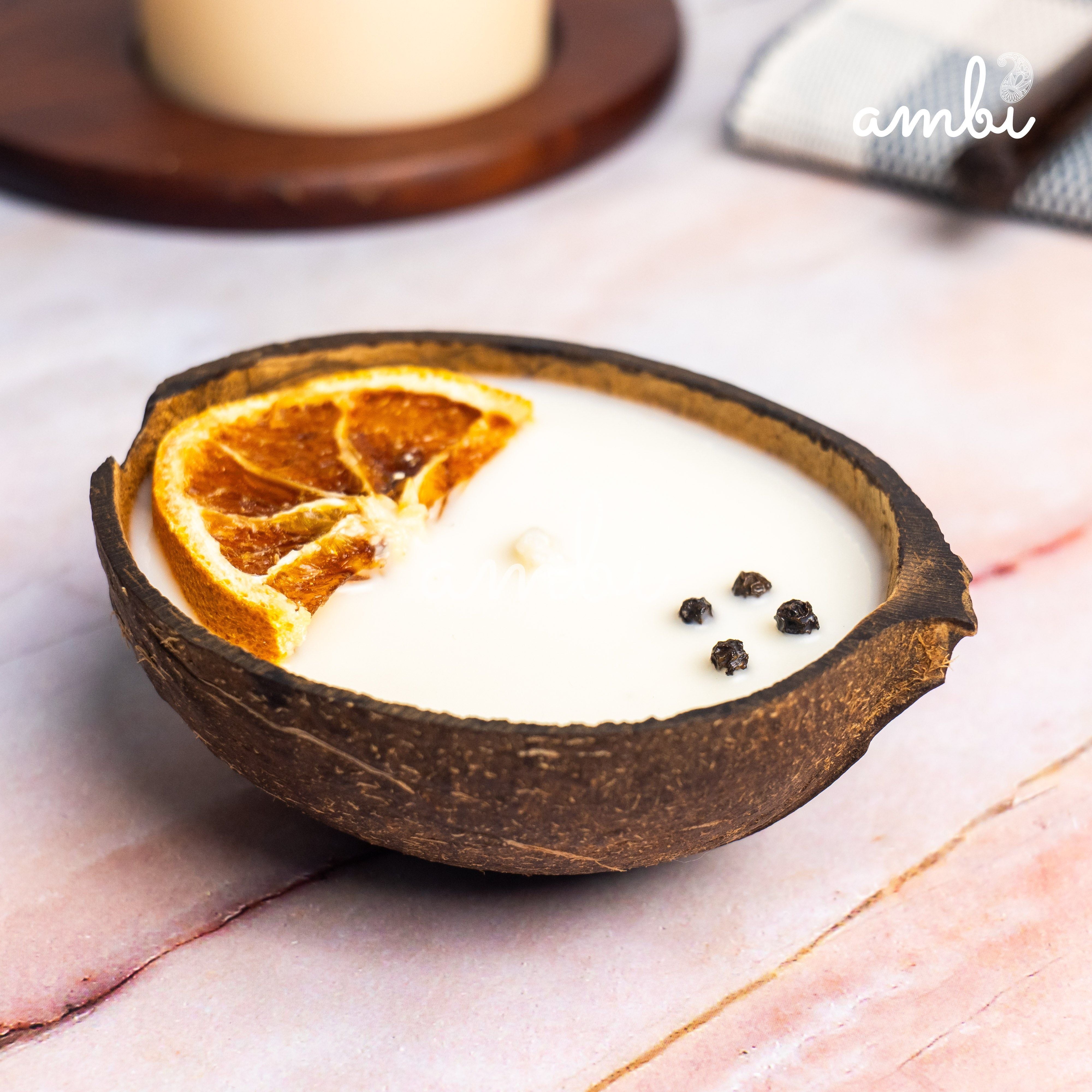 Coconut Shell Eco-Friendly Scented Candles Gift Set - Box of 3 Candles