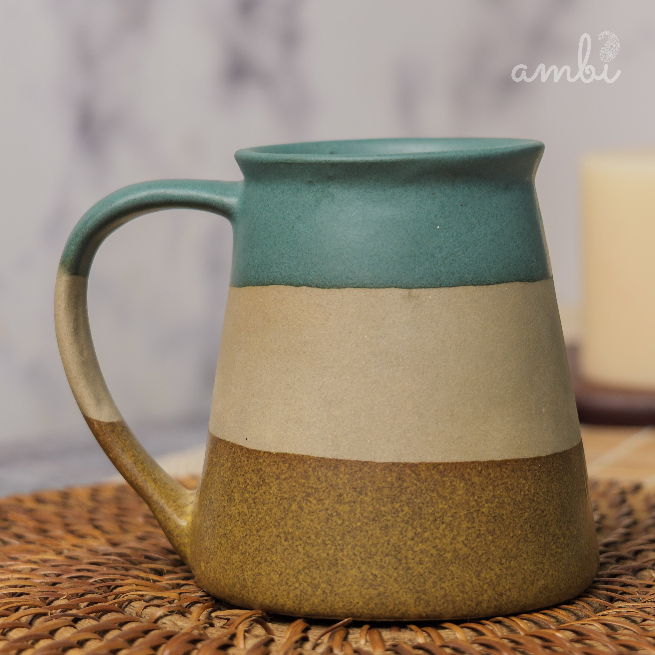 Ambi Stoneware Tri-Color Coffee Mug