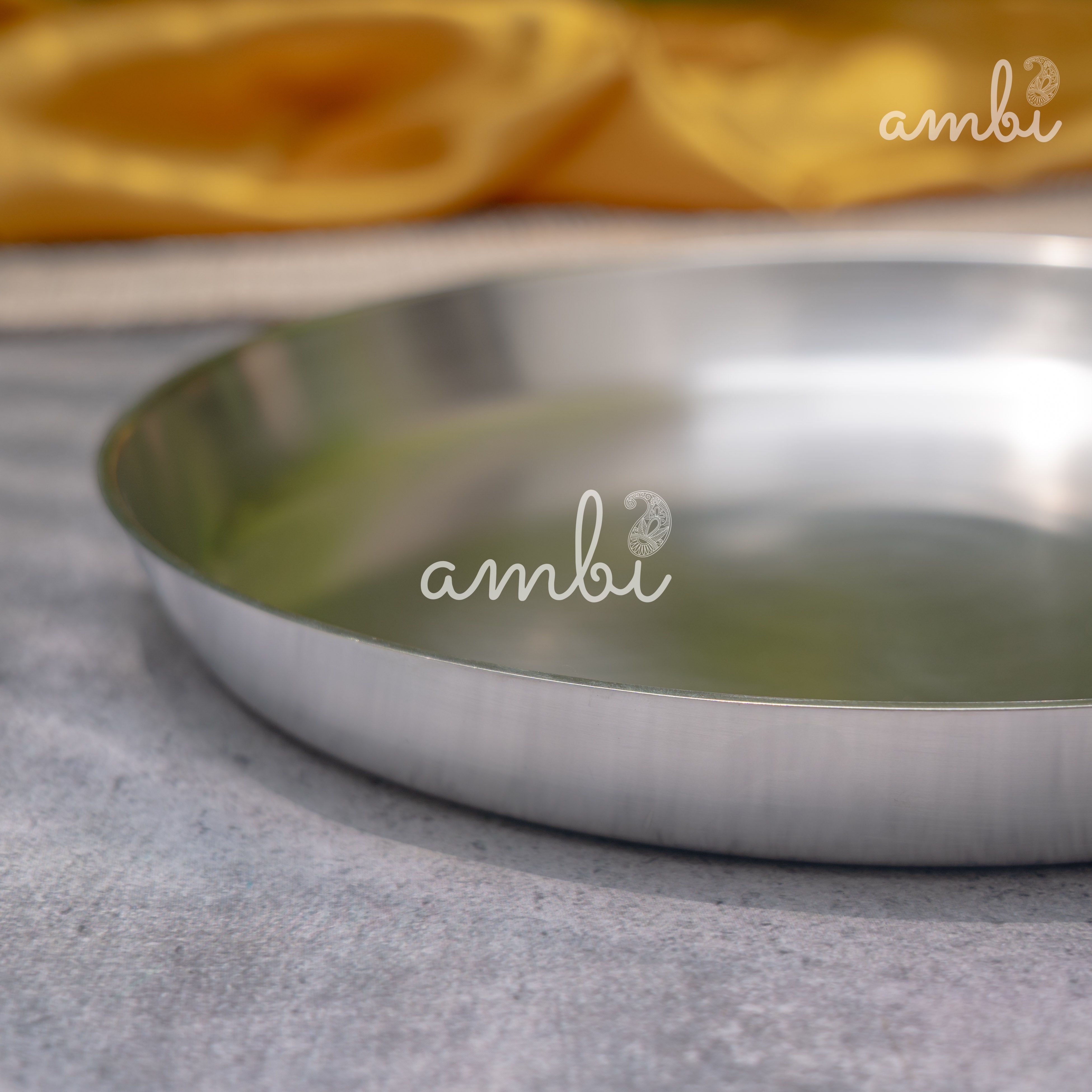 Elegant 9.5" Silver-Plated Plate with Pure Silver Finish - Heavy Make