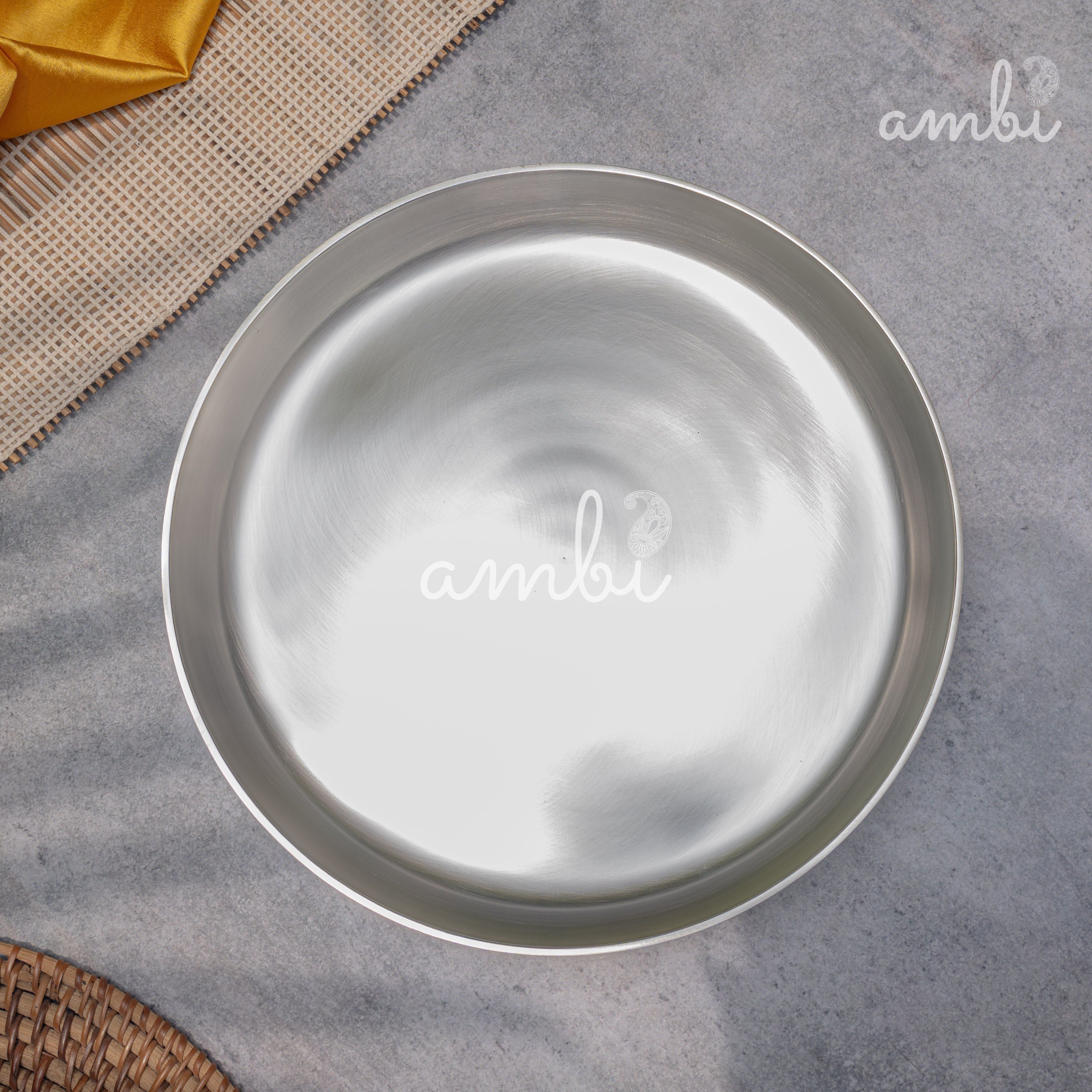 Elegant 9.5" Silver-Plated Plate with Pure Silver Finish - Heavy Make