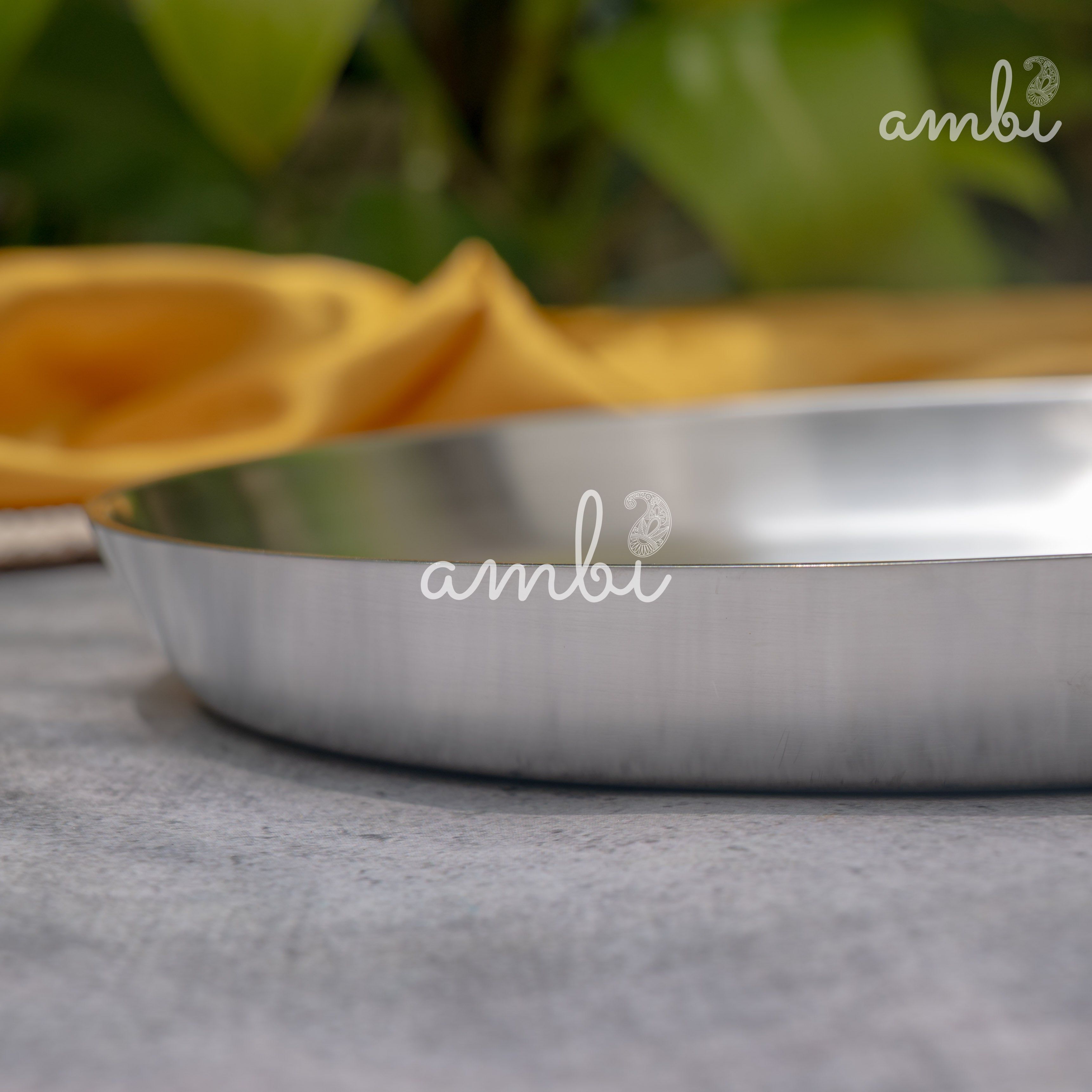 Elegant 9.5" Silver-Plated Plate with Pure Silver Finish - Heavy Make