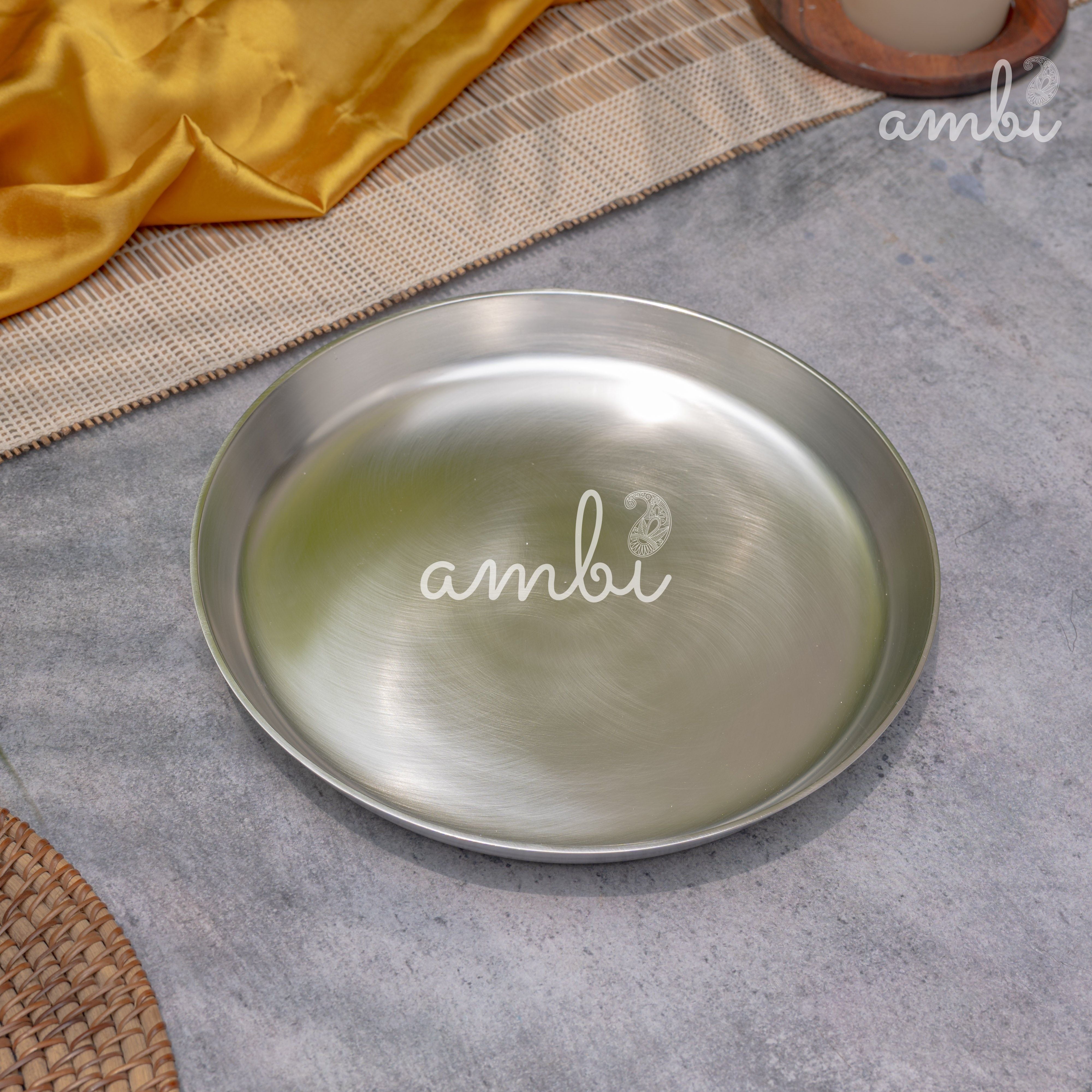 Elegant 9.5" Silver-Plated Plate with Pure Silver Finish - Heavy Make