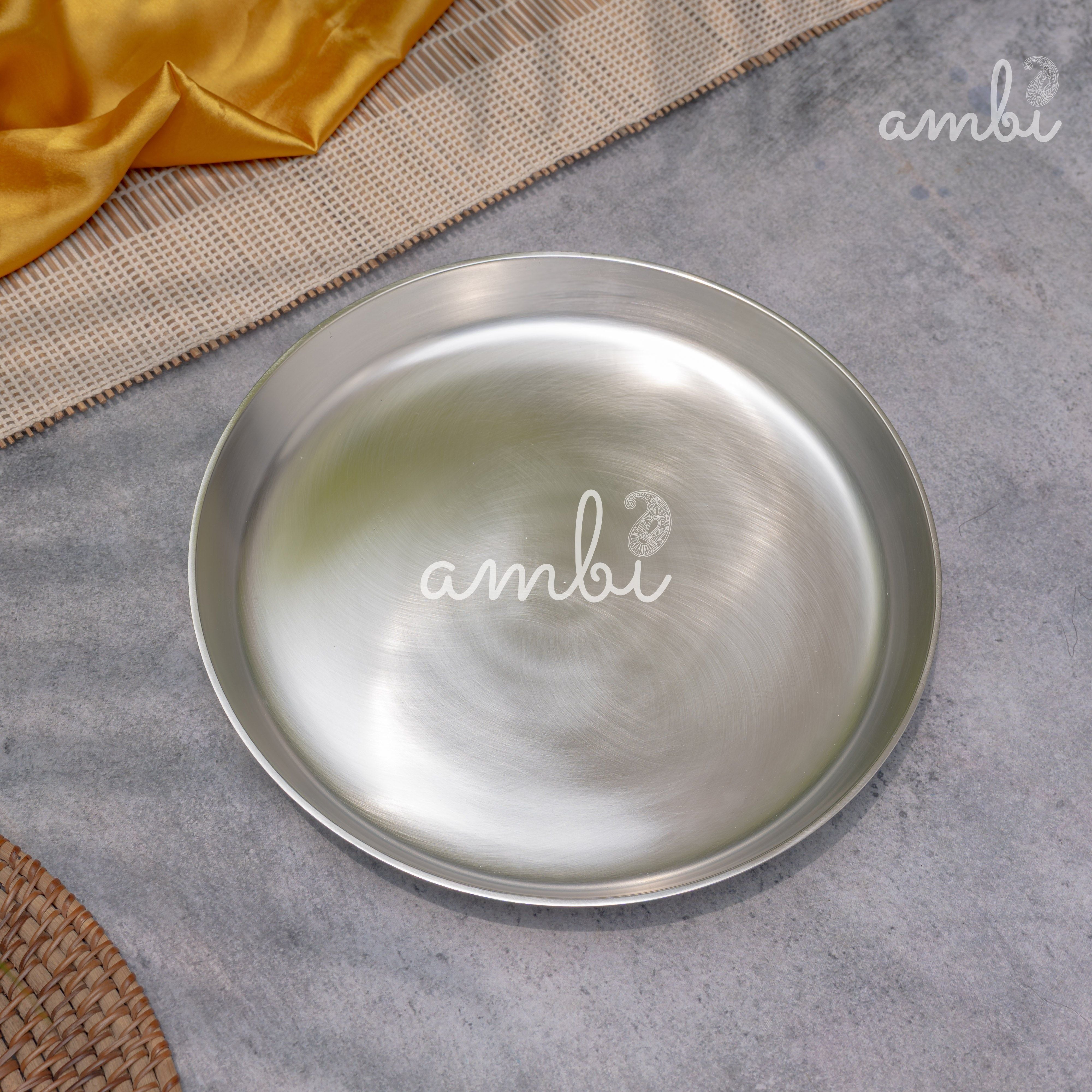 Elegant 9.5" Silver-Plated Plate with Pure Silver Finish - Heavy Make