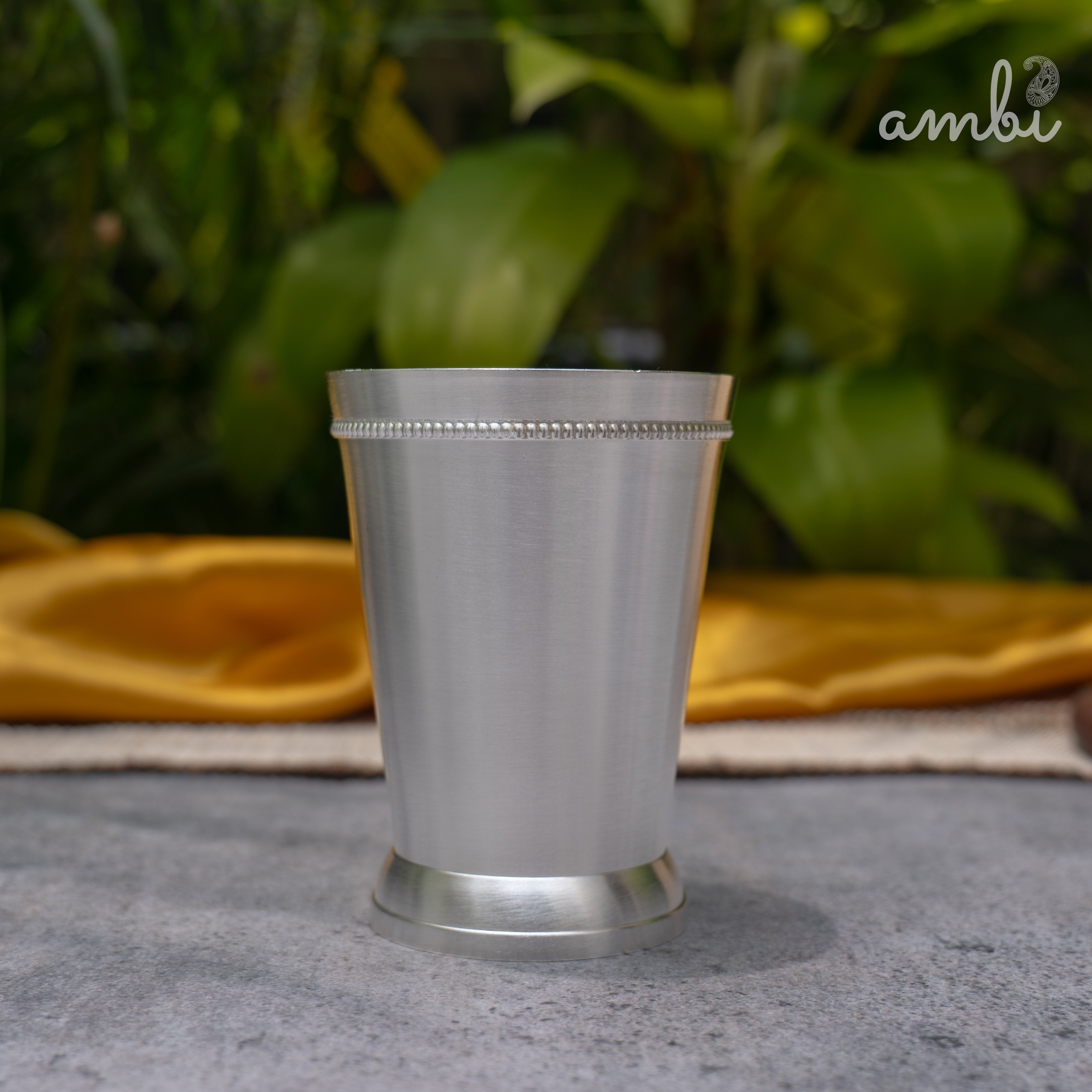 Compact 4 Inches Pure Silver-Plated Glass – Elegant & Sturdy