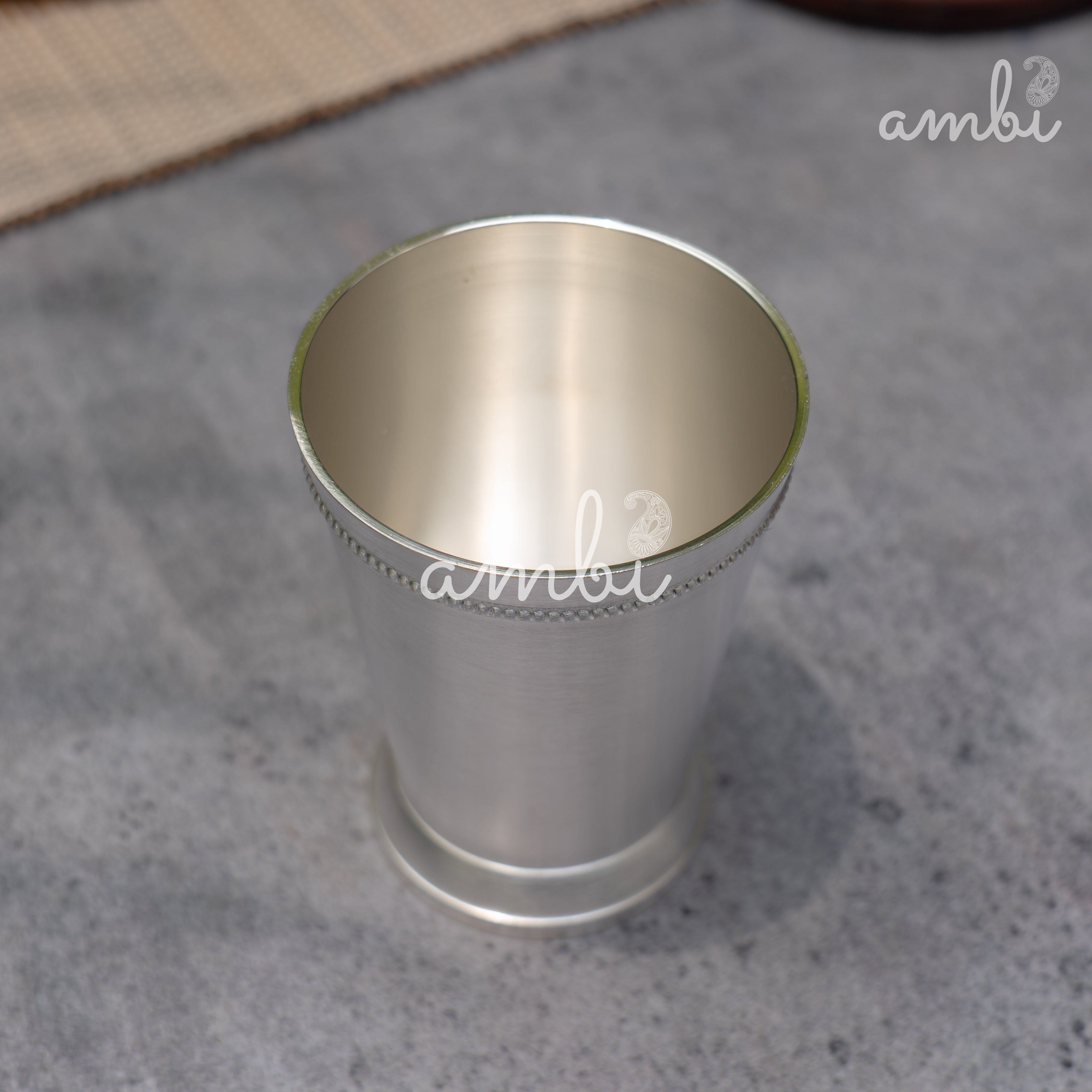 Compact 4 Inches Silver-Plated Glass – Elegant & Sturdy