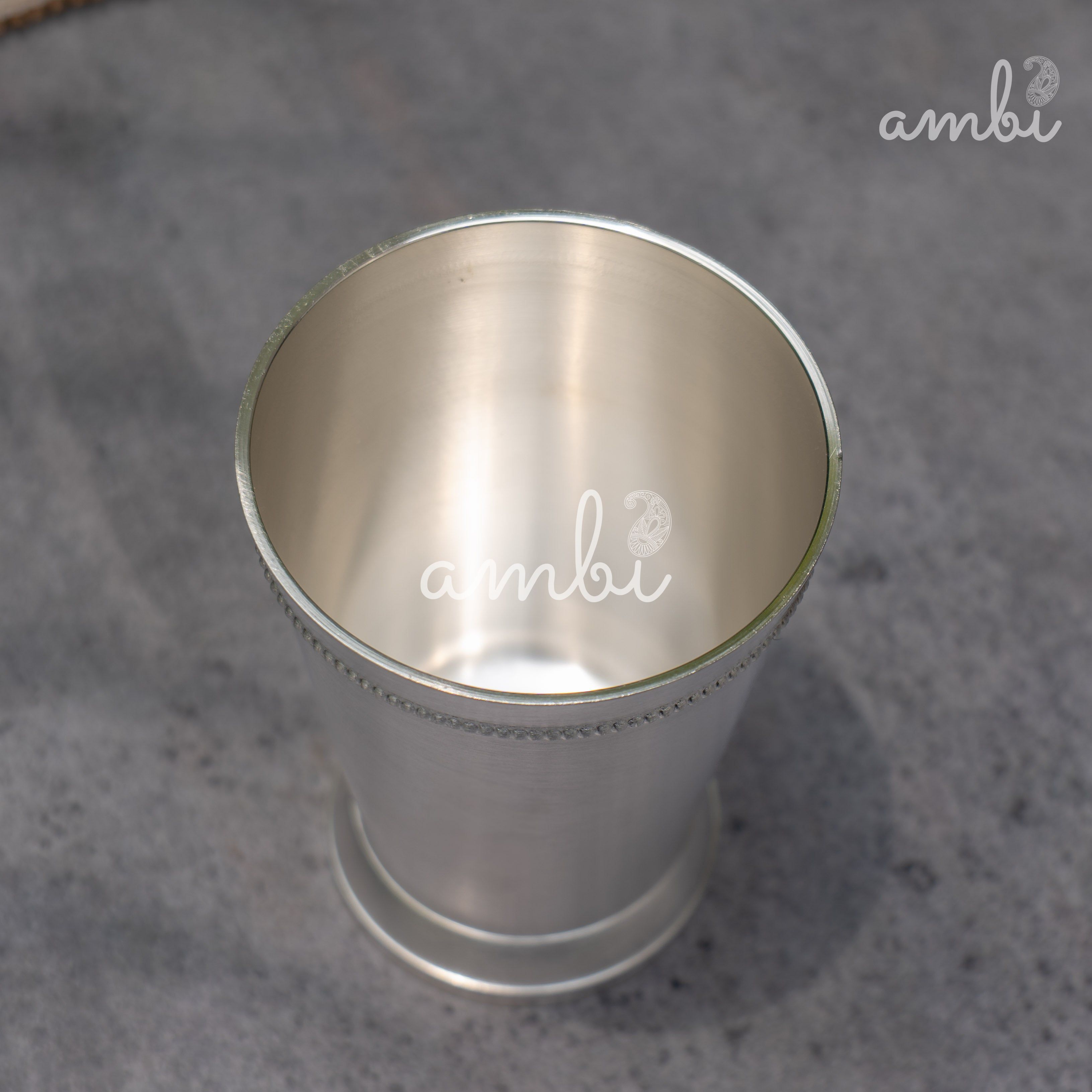 Compact 4 Inches Silver-Plated Glass – Elegant & Sturdy