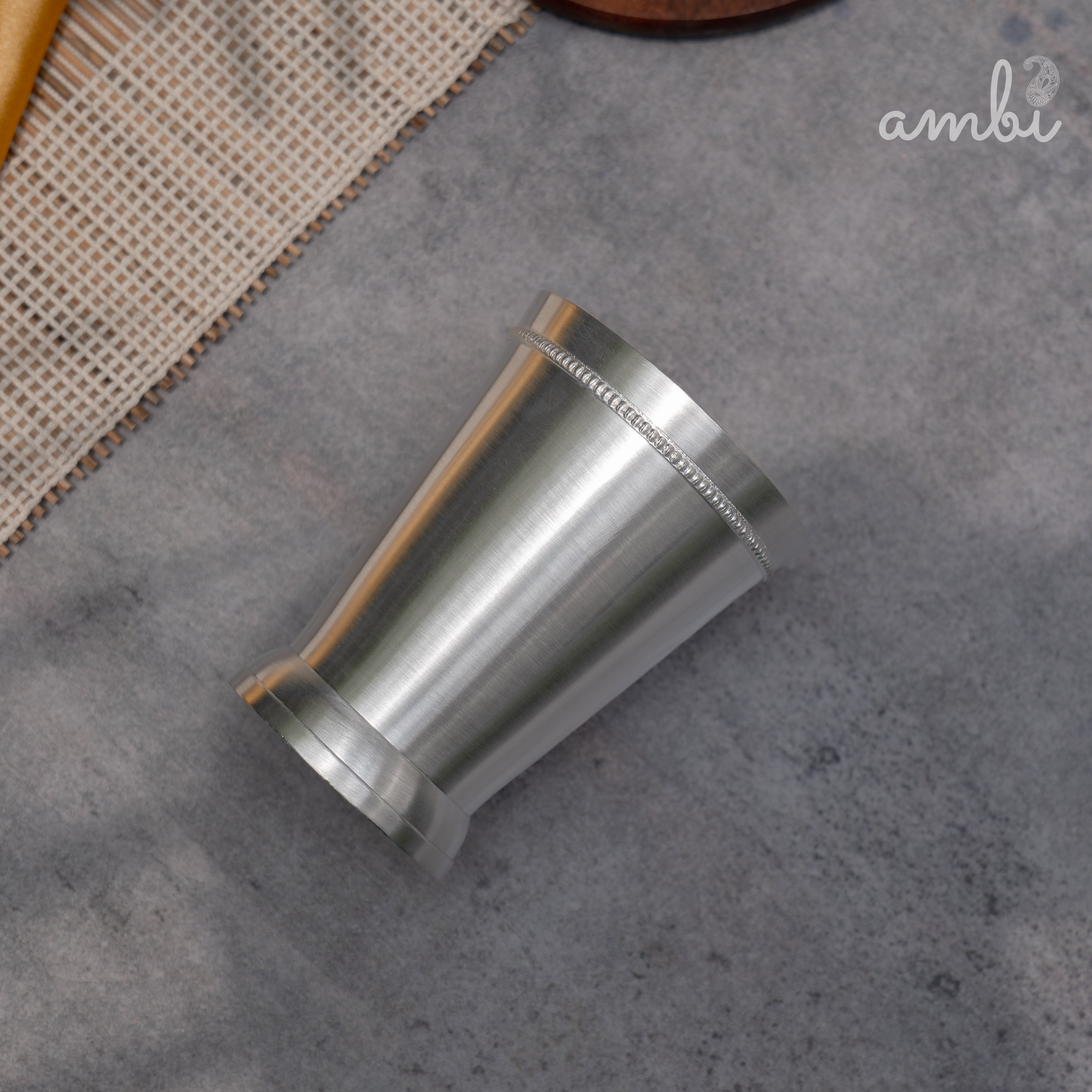 Ambi Silver-Plated Brass Glass – 4 Inch | 215g | 200ml