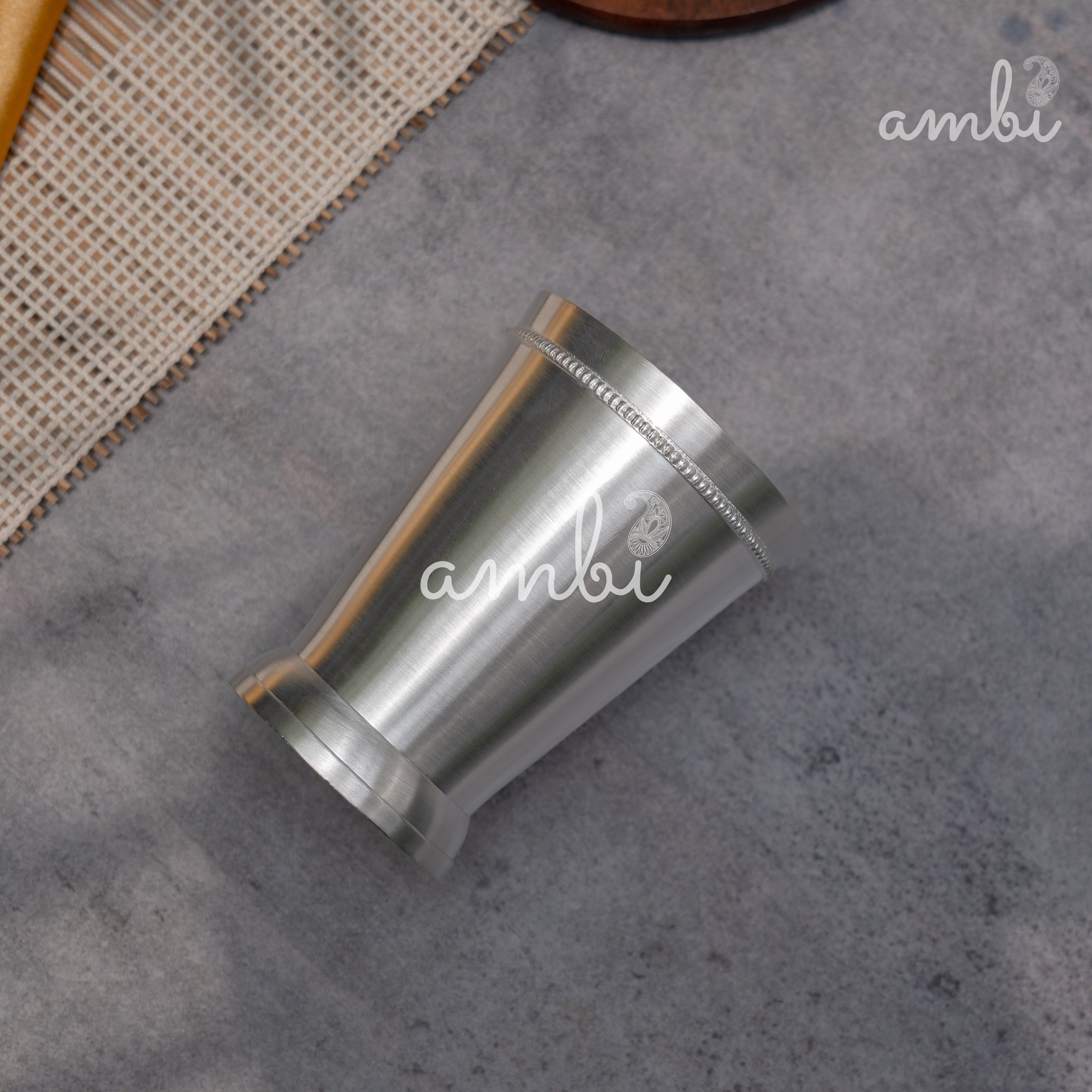 Compact 4 Inches Silver-Plated Glass – Elegant & Sturdy