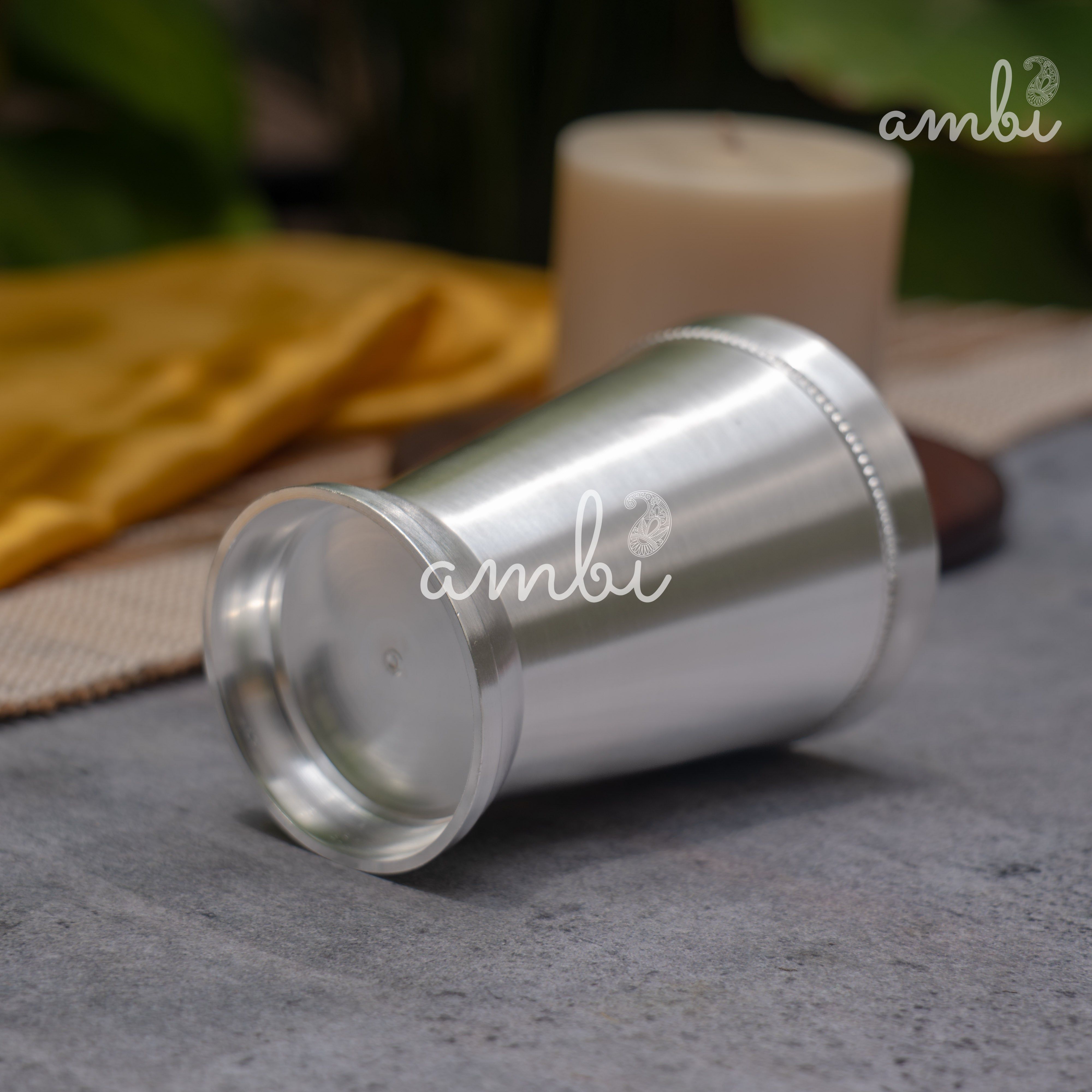 Compact 4 Inches Silver-Plated Glass – Elegant & Sturdy