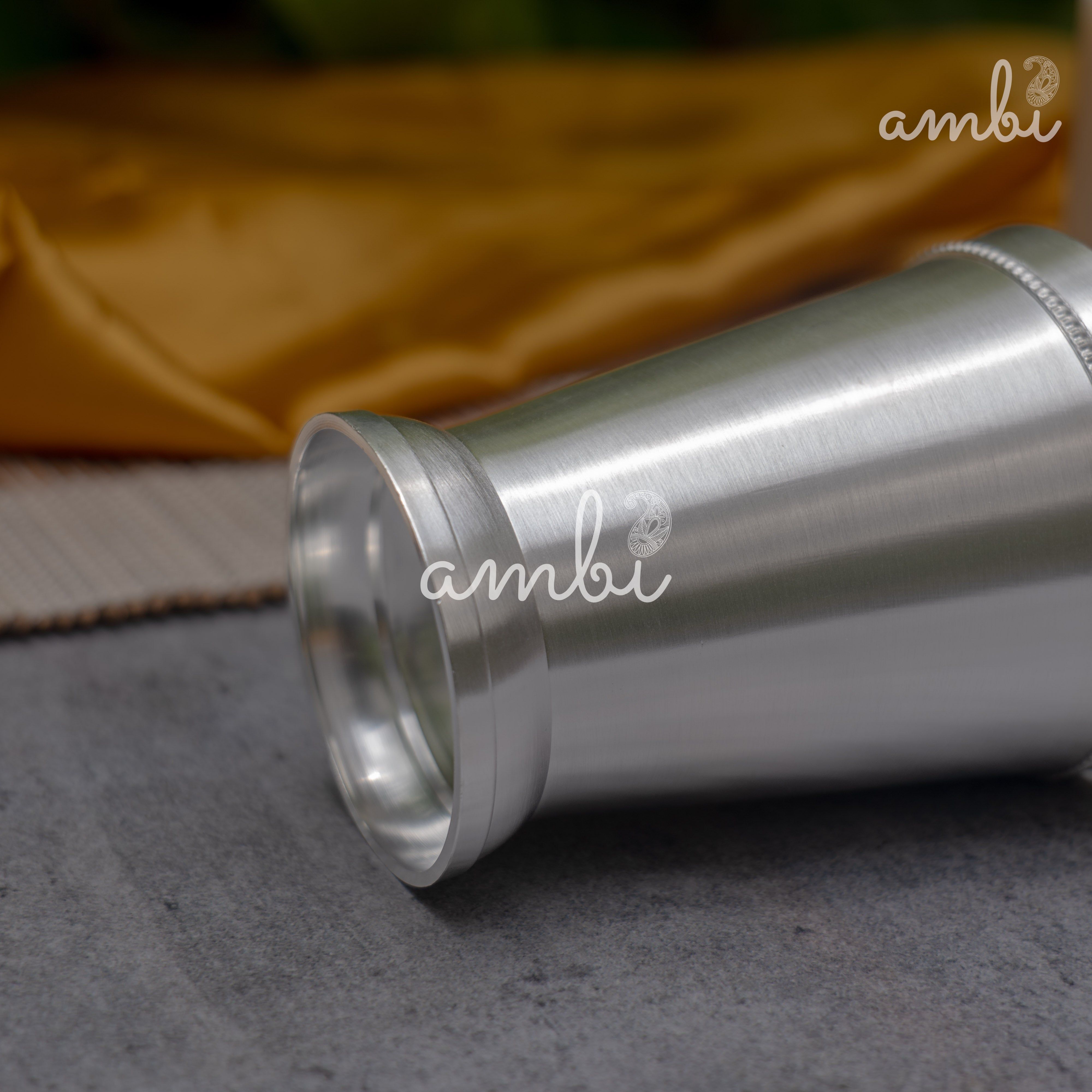 Compact 4 Inches Silver-Plated Glass – Elegant & Sturdy